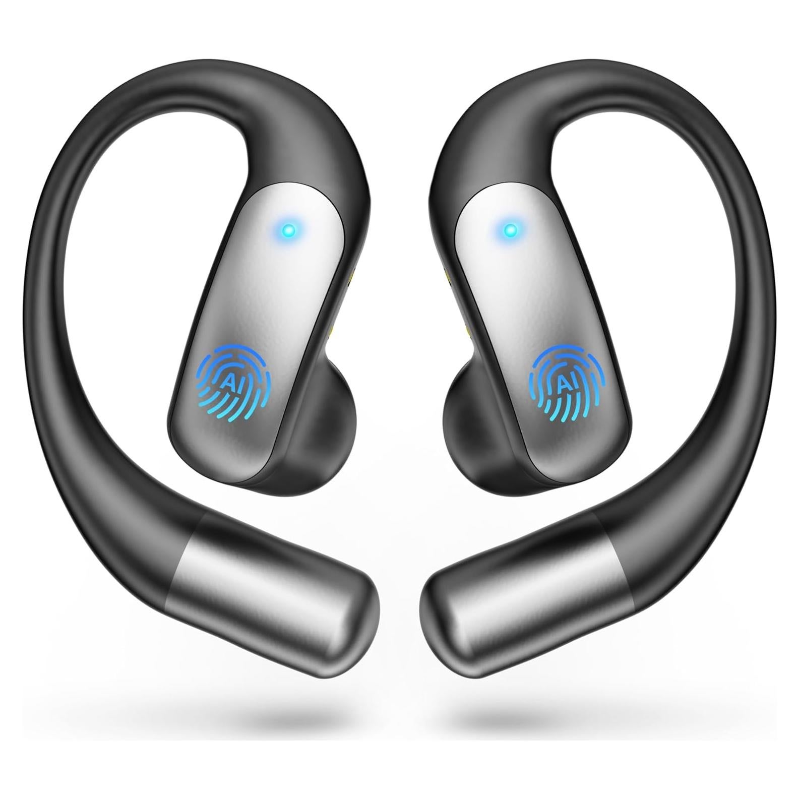 AI Language Translator Earbuds, 4-in-1 OWS Real Time 144 Languages and Accents Translation Earbuds, Audifonos Traductores Inglés Español Translation Device for Travel Business Learning, Black