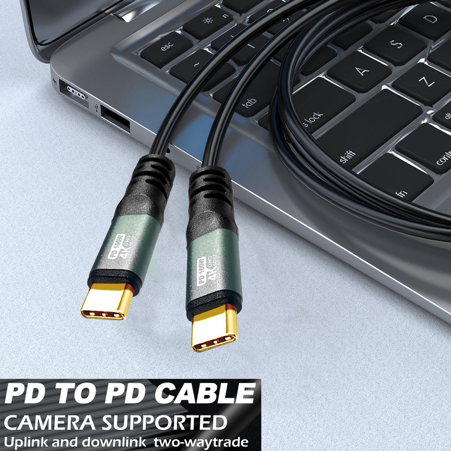Cable USB-C a USB-C YOTETION 4K 60Hz 4.57m 100W Carga Rápida