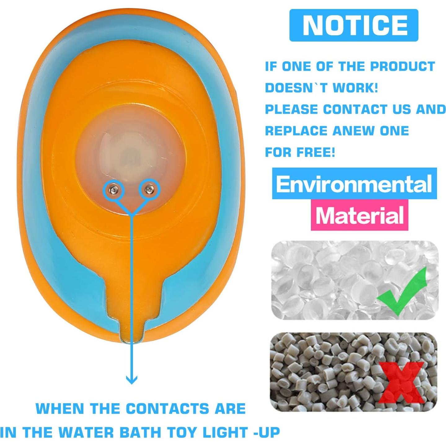 Set de 6 Barcos Flotantes de Goma Yeonha Toys con Luz