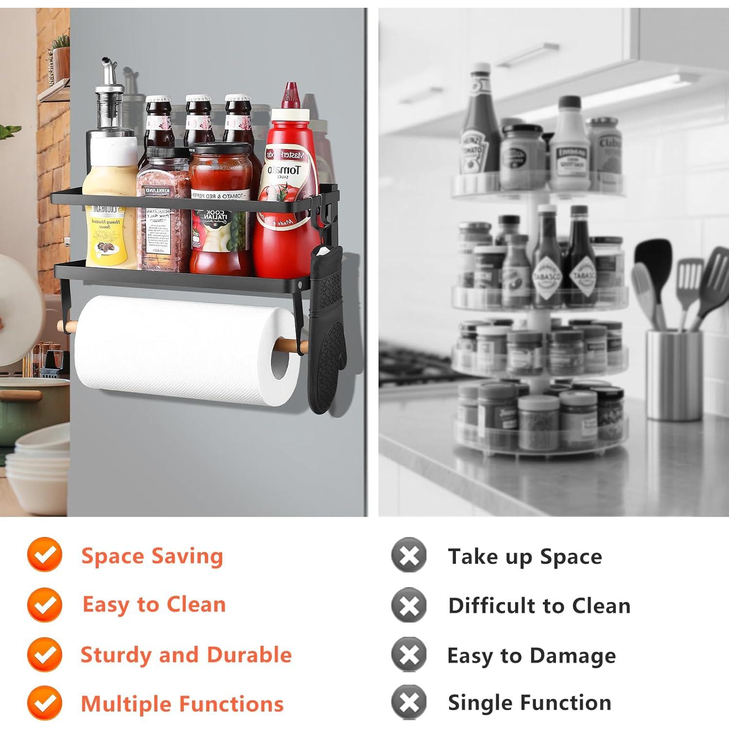 Estante Magnético para Especias ZITRONE 27.9x27.9cm Negro