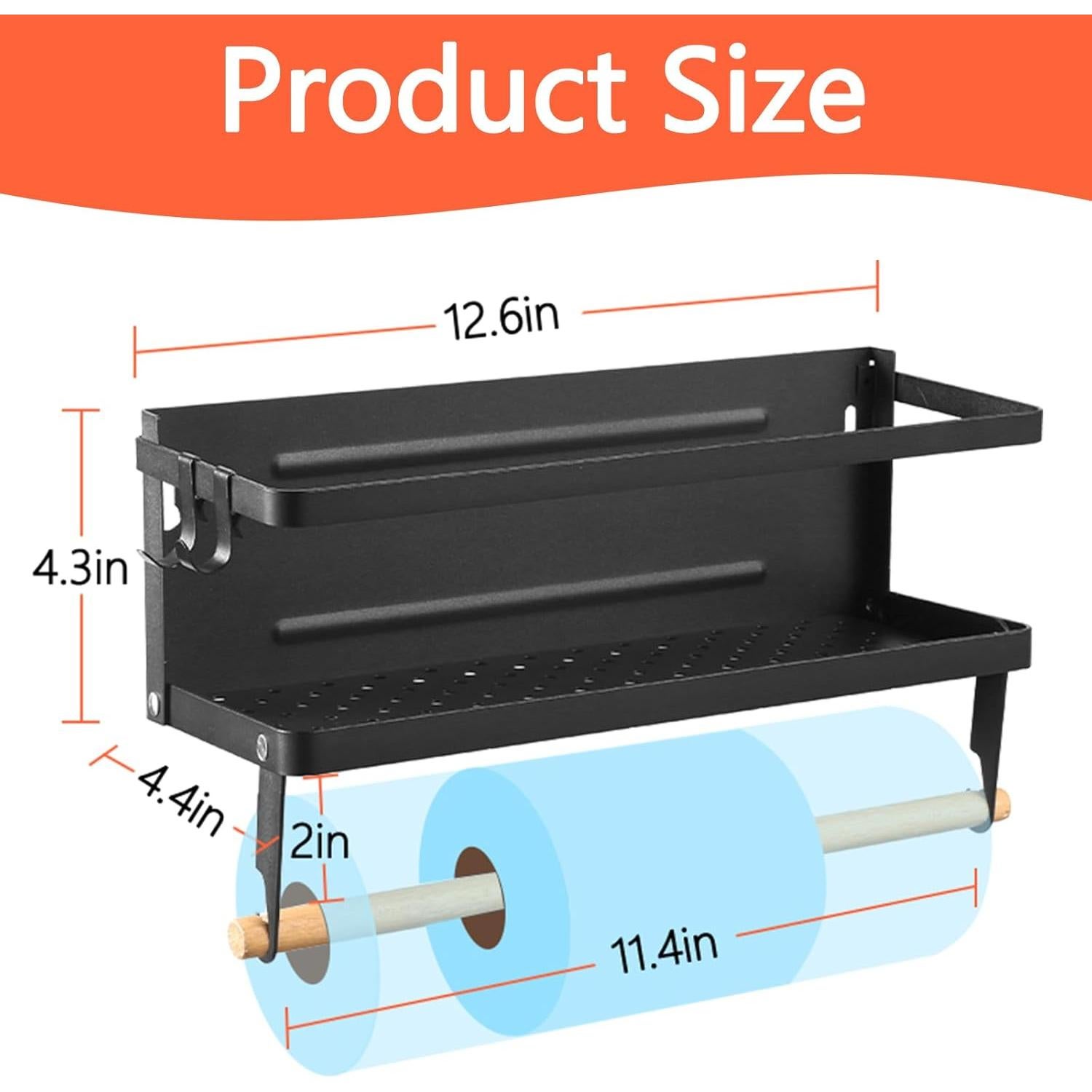 Estante Magnético para Especias ZITRONE 27.9x27.9cm Negro