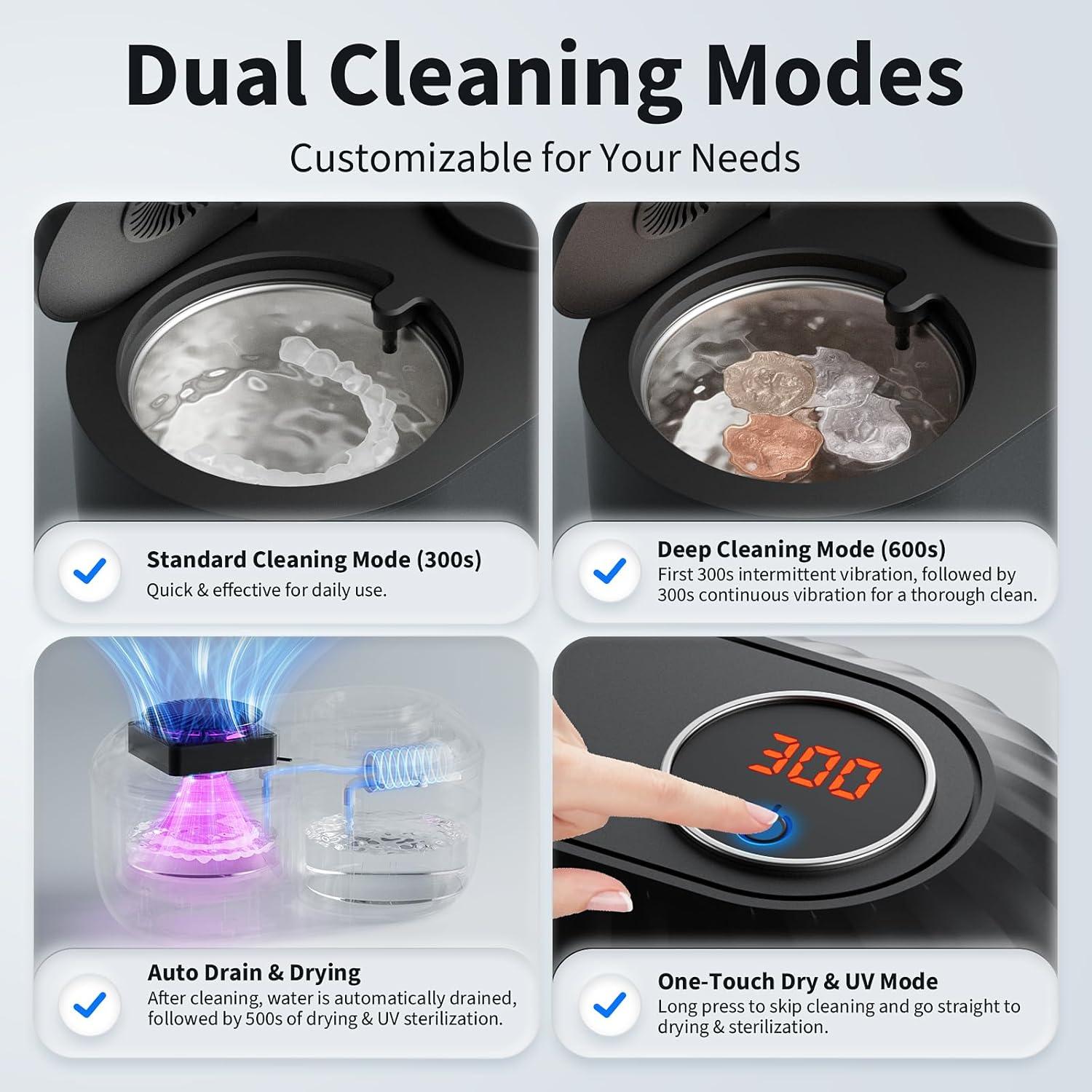 Limpiador Ultrasónico de Retenedores FIRBNO 200ml 45kHz Negro