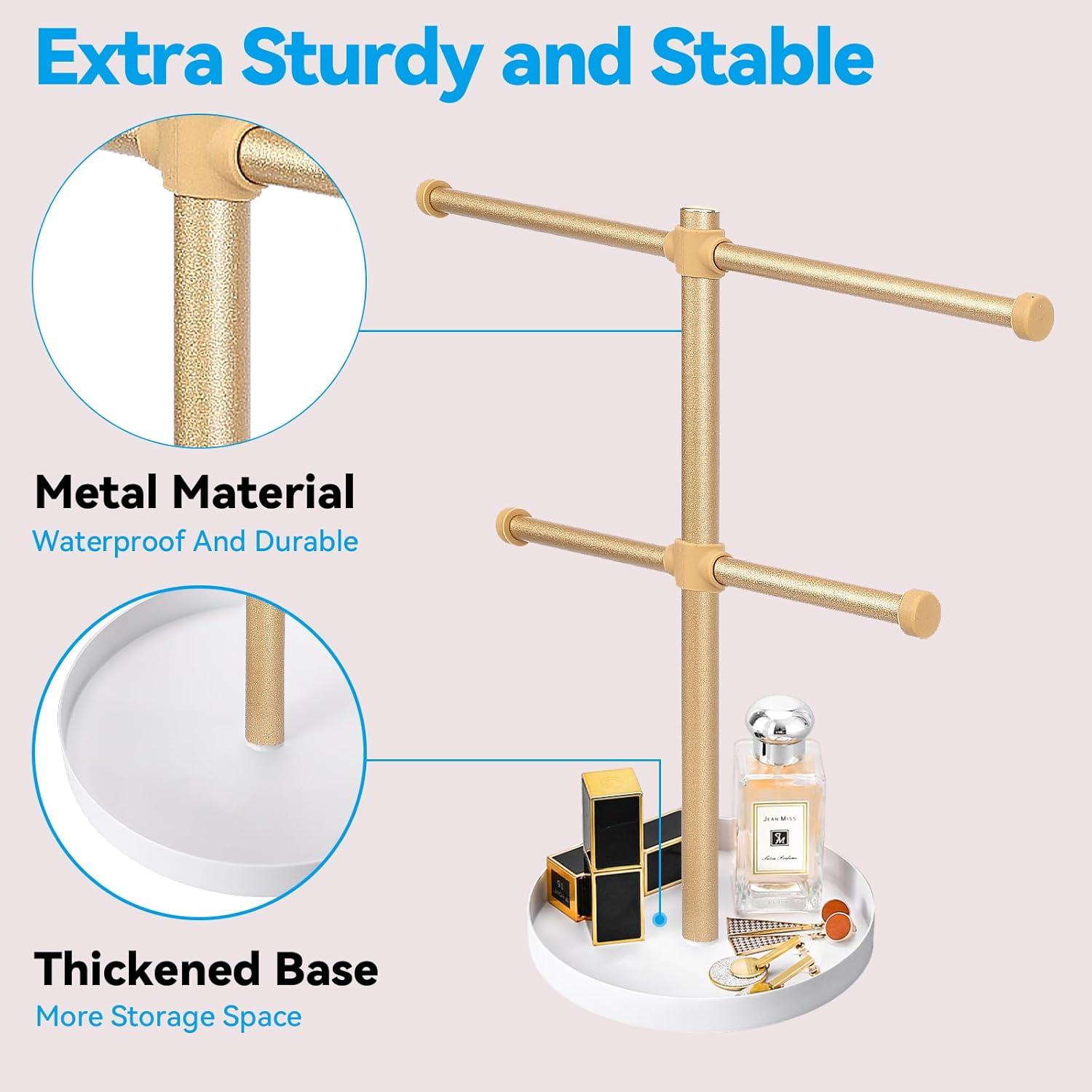 Soporte de Joyería Bodkar Oro 2 Niveles Metal 32.8 cm