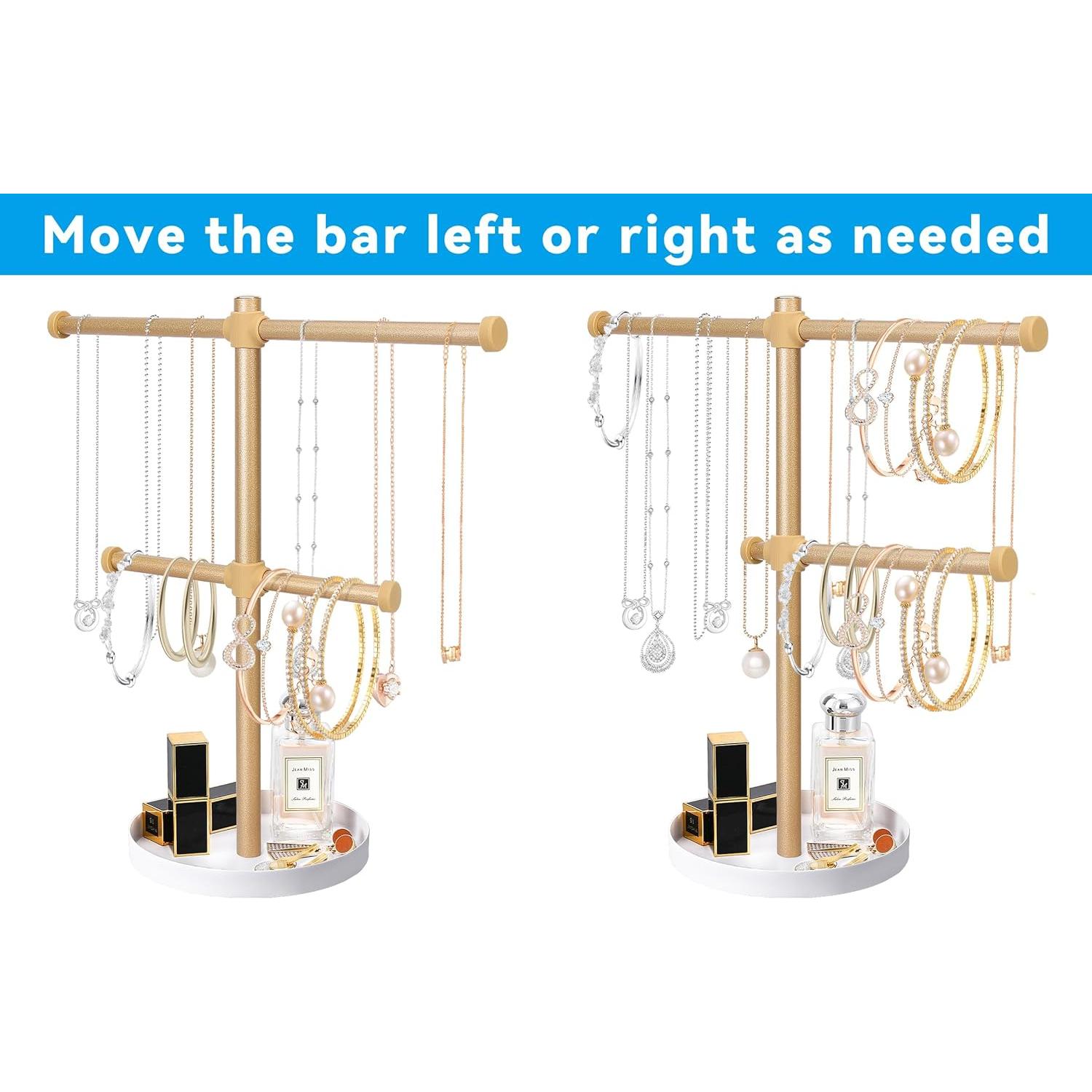 Soporte de Joyería Bodkar Oro 2 Niveles Metal 32.8 cm