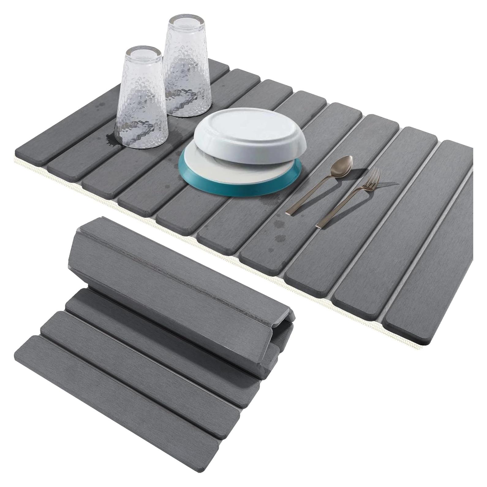 Alfombrilla de Secado de Piedra Diatomácea CERETIA 61x40.6cm Gris