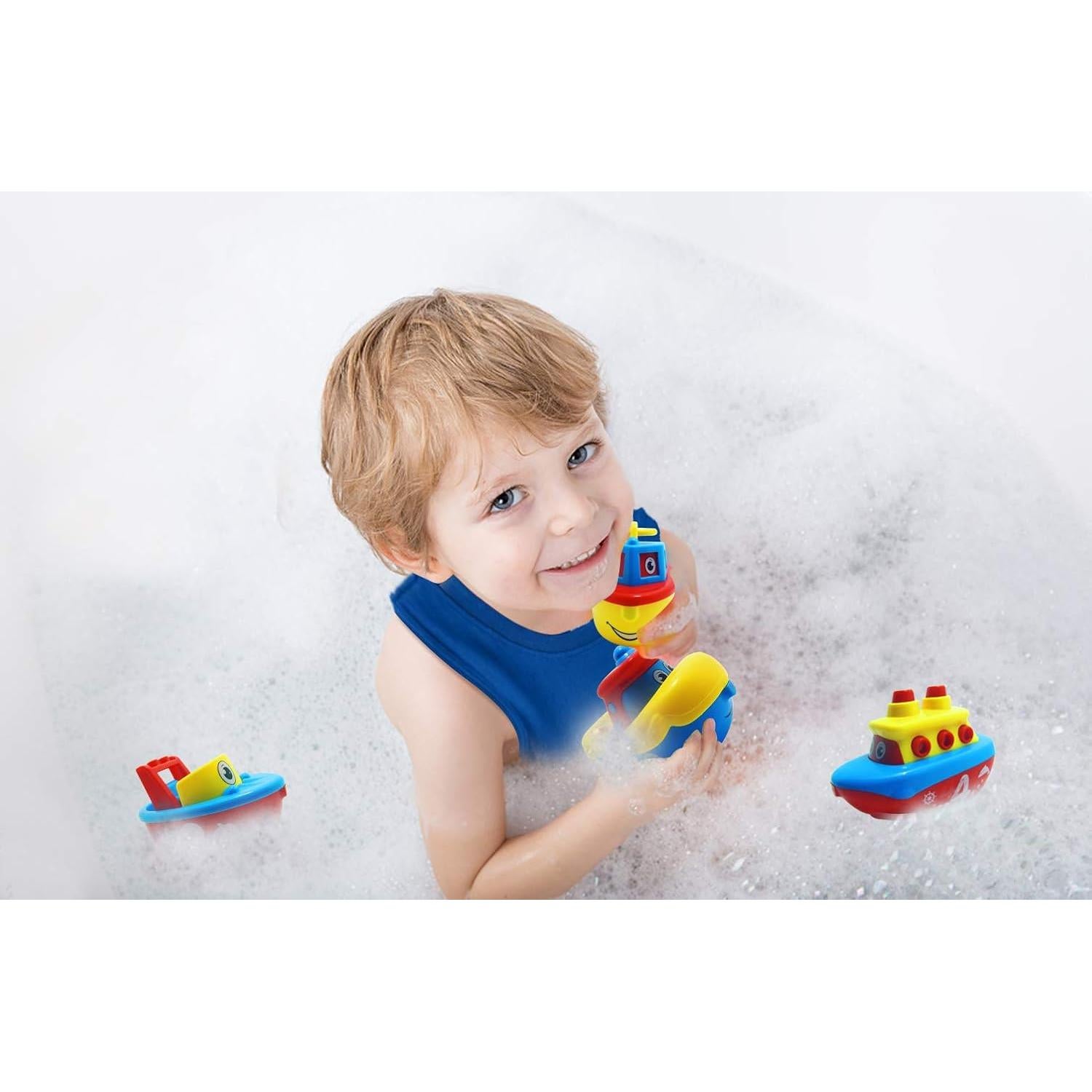 Juguetes de Baño 3 Abejas y Yo - Set 4 Barcos Magnéticos