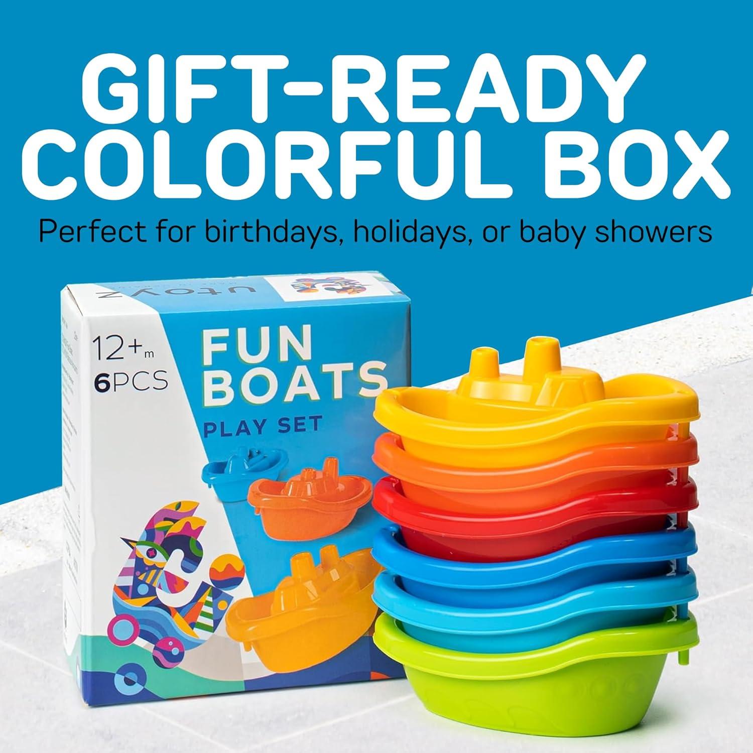 Barco de Juguete Apilable uToyz - 6 Piezas para Niños