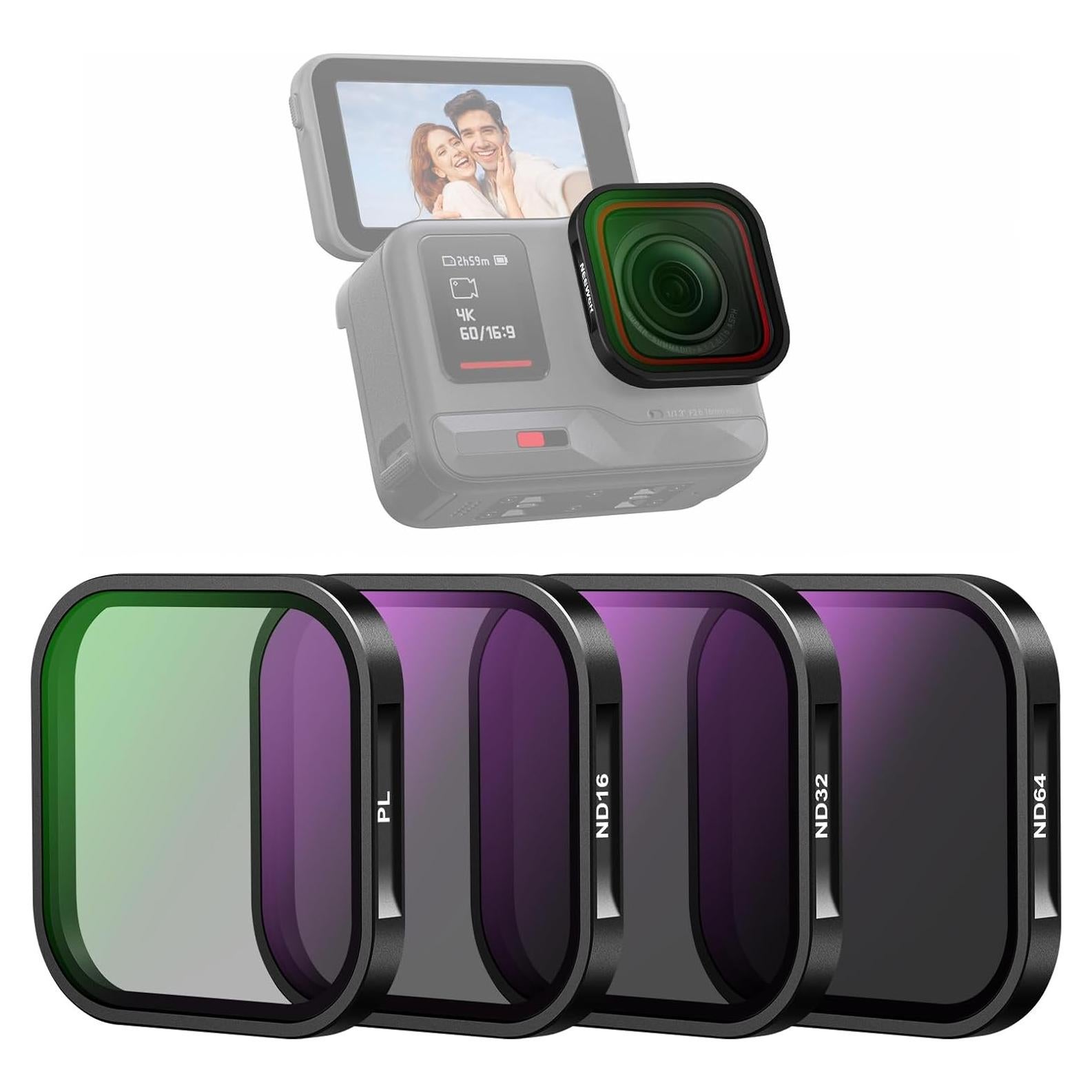 Juego de Filtros ND y CPL NEEWER para Insta360 Ace Pro - 4 Piezas