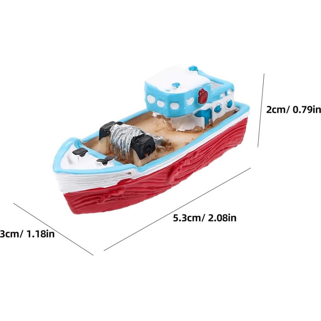 Adornos de Barco de Pesca Miniatura NUOBESTY - 4 Piezas