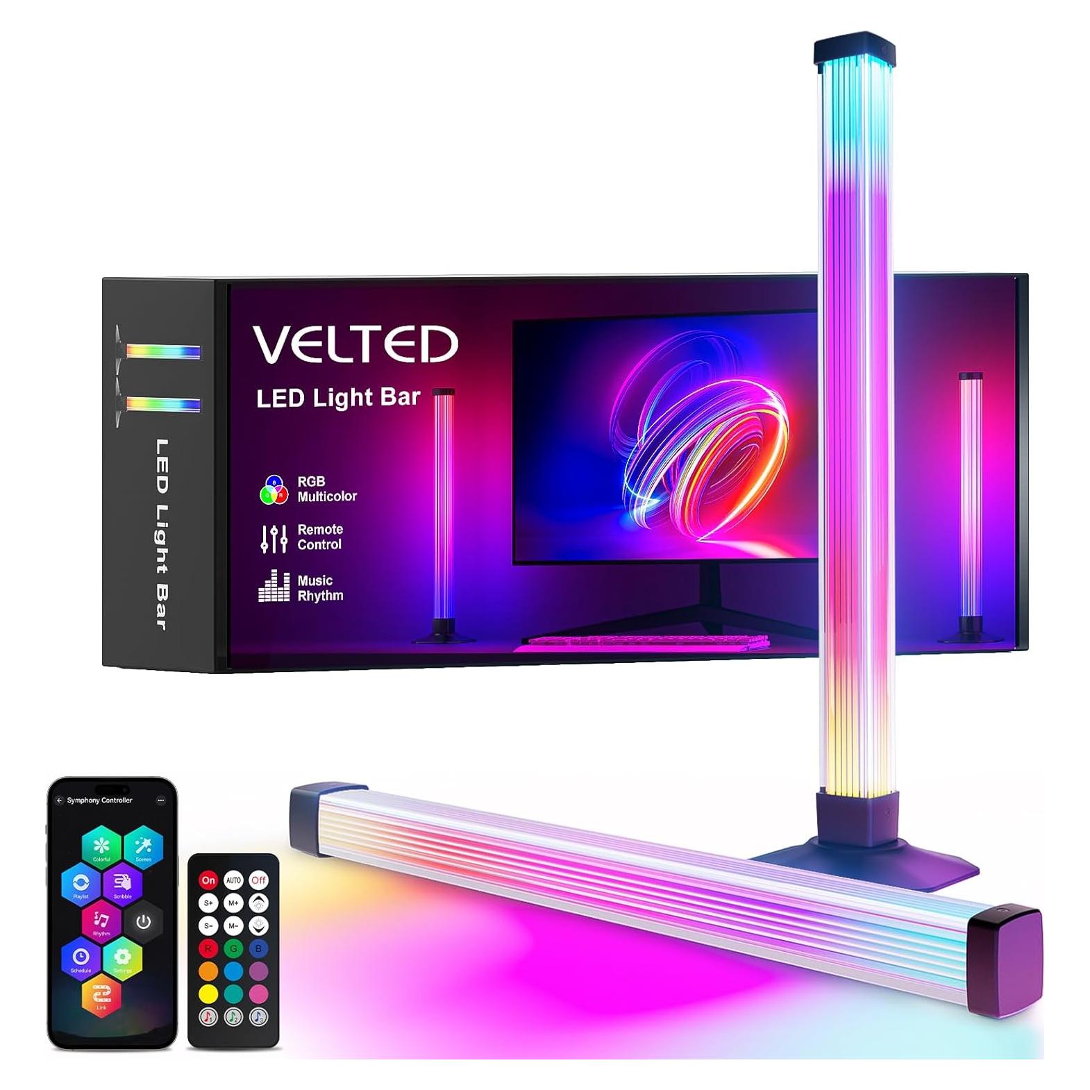 Barra de Luz LED RGB Velted con Sincronización Musical 33cm