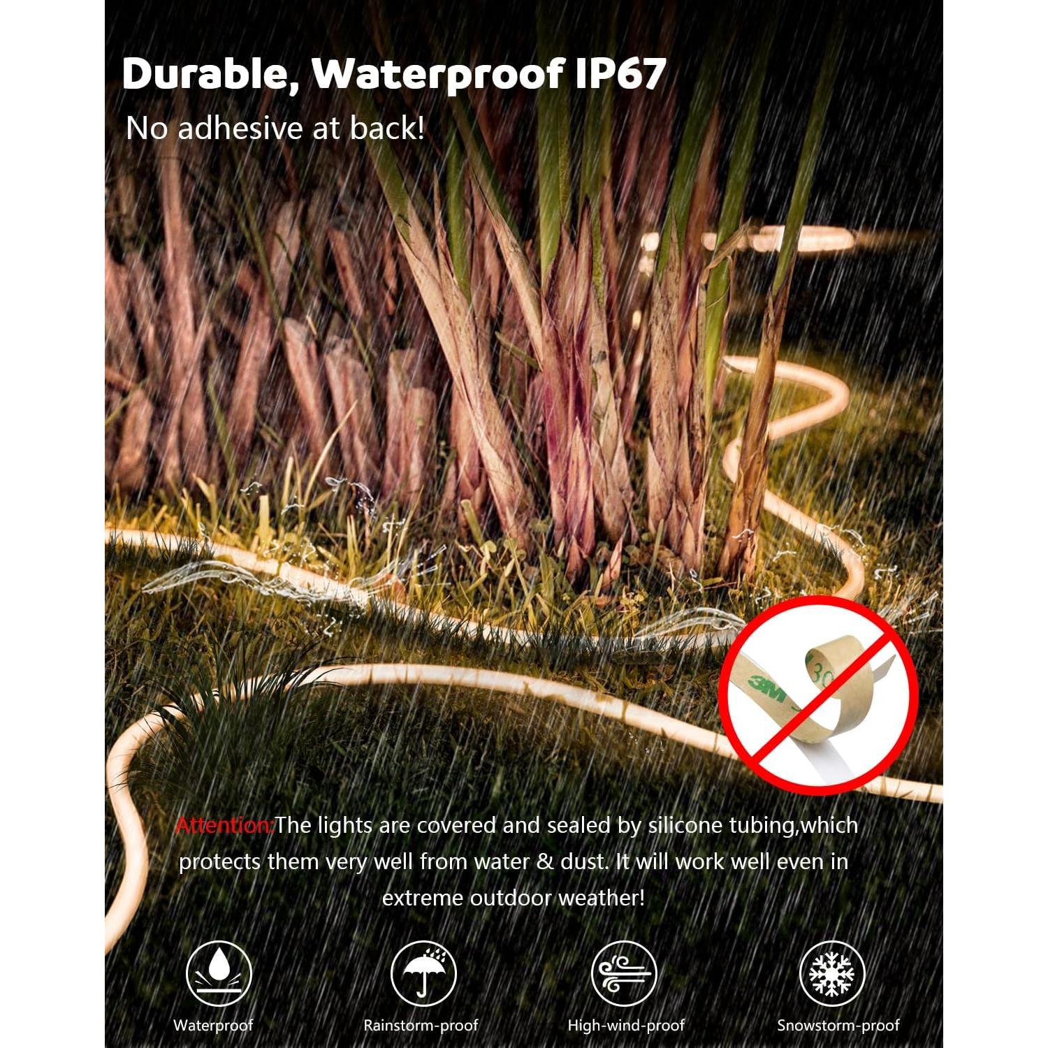 Cinta LED COB 5m ALITOVE Blanco Cálido 3000K IP67 para Exteriores