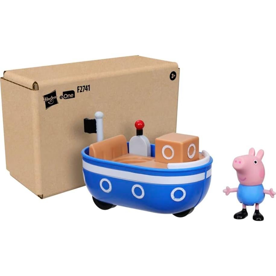 Juguete Barco Pequeño Peppa Pig con Figura de George 7,62 cm