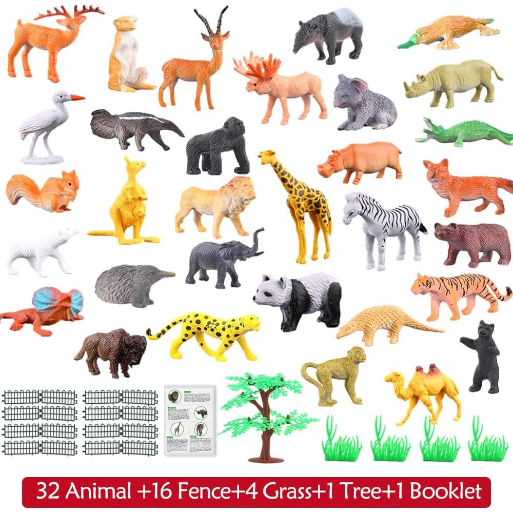 Set de 54 Figuras de Animales de Jungla ValeforToy