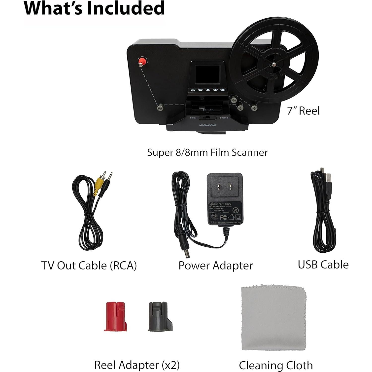 Escáner de película Magnasonic FS81 con tarjeta SD 32GB