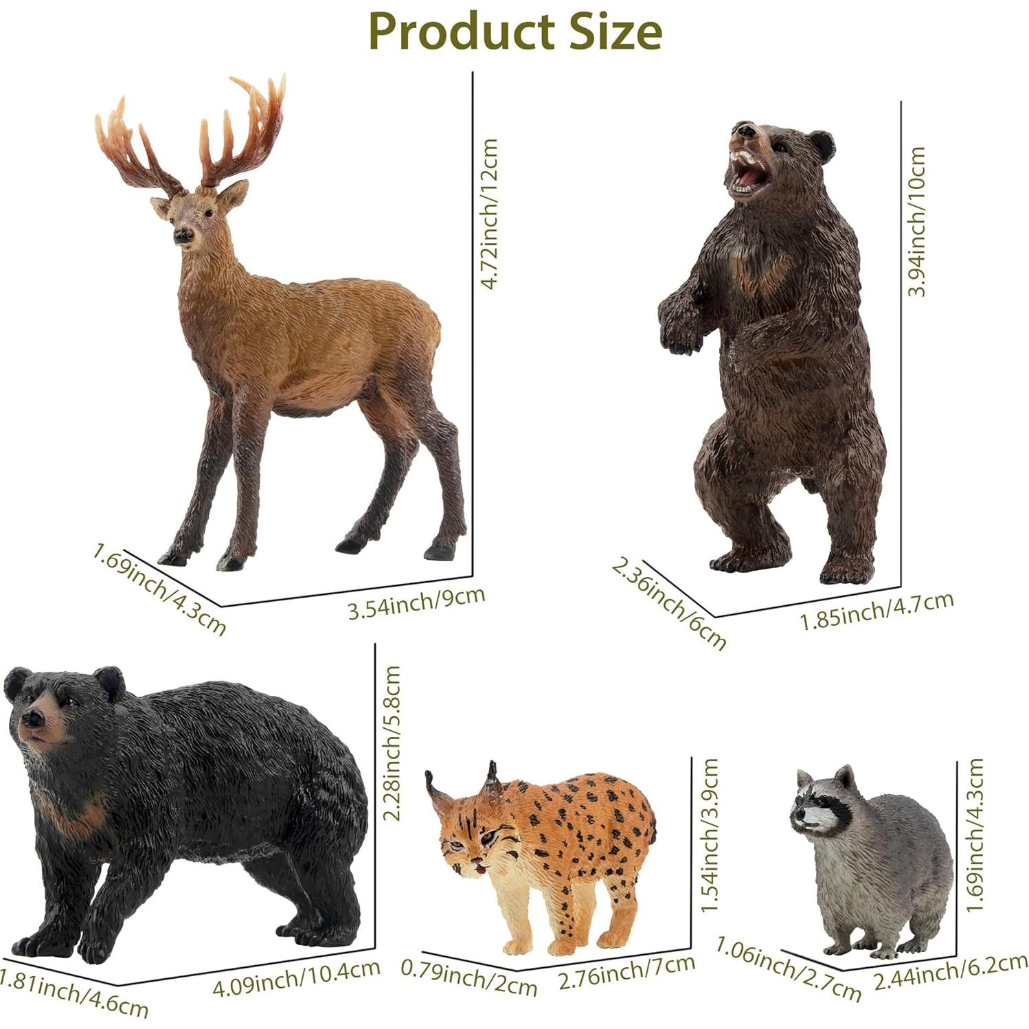 Set de Figuras de Animales del Bosque TOYMANY 12PCS