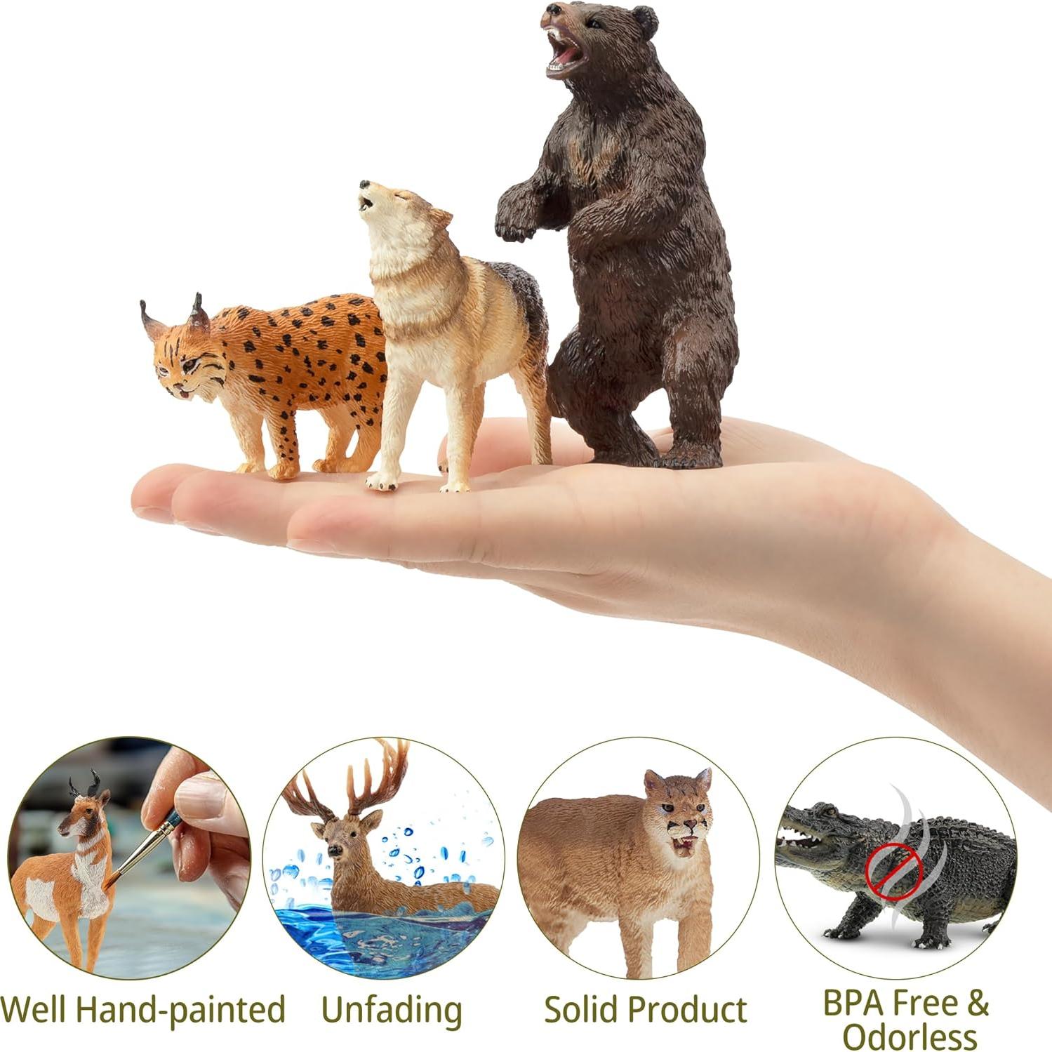 Set de Figuras de Animales del Bosque TOYMANY 12PCS