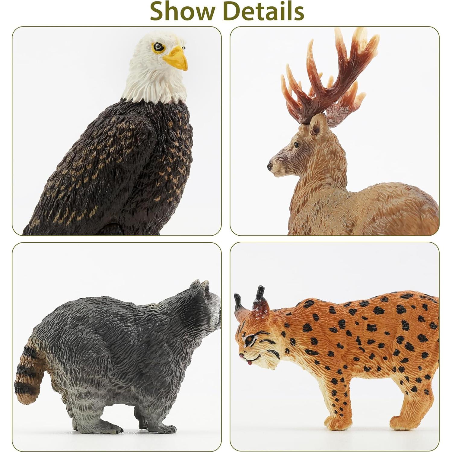 Set de Figuras de Animales del Bosque TOYMANY 12PCS