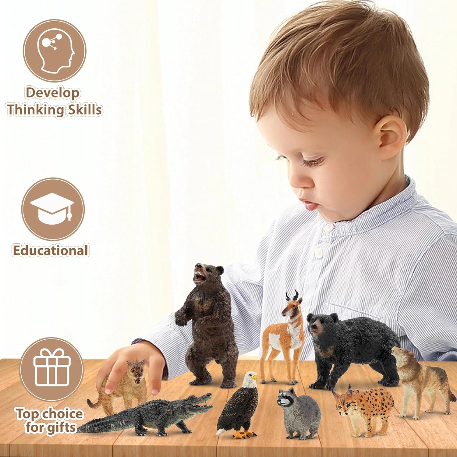 Set de Figuras de Animales del Bosque TOYMANY 12PCS