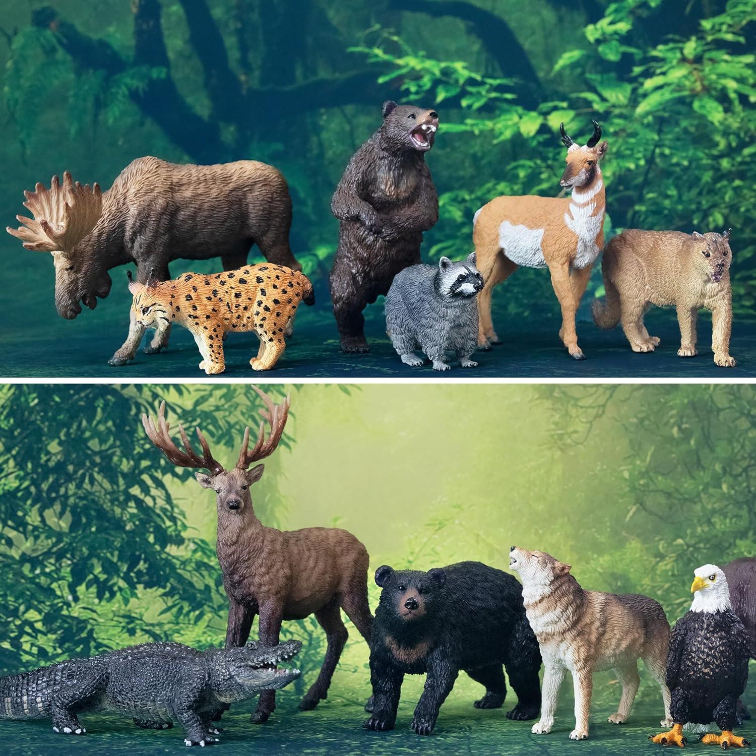 Set de Figuras de Animales del Bosque TOYMANY 12PCS