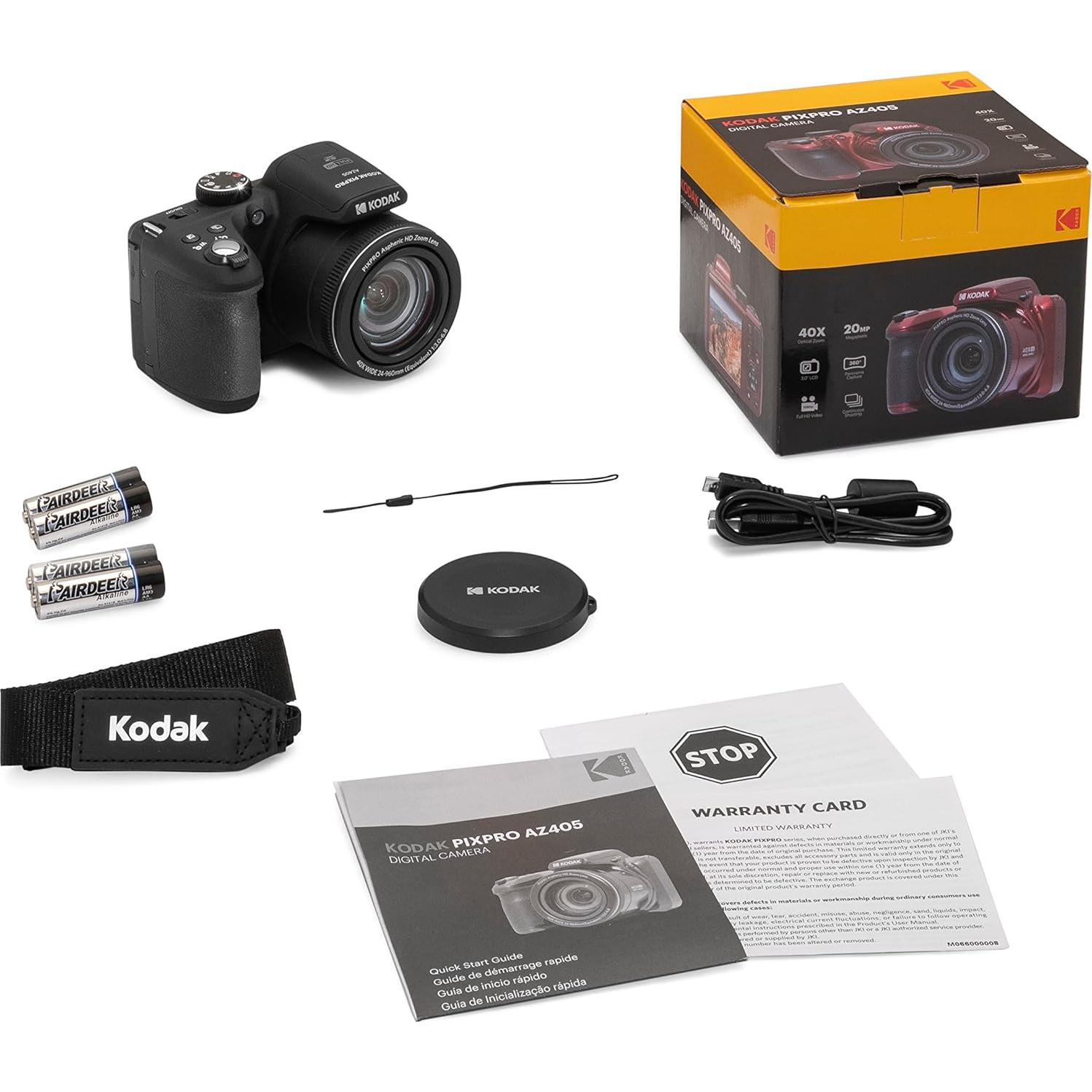 Cámara Digital KODAK PIXPRO AZ405 20MP 40X Zoom Óptico