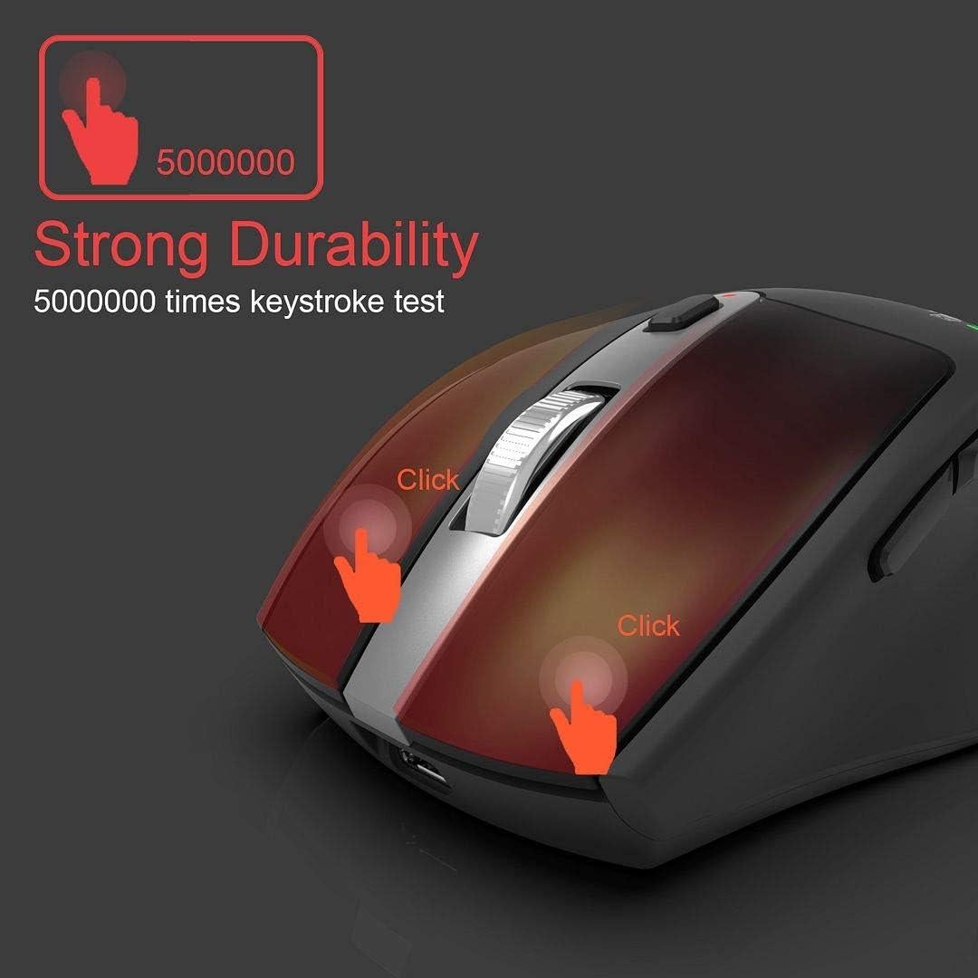 Mouse Inalambrico Bluetooth Arteck MD167, Negro, Ergonomico