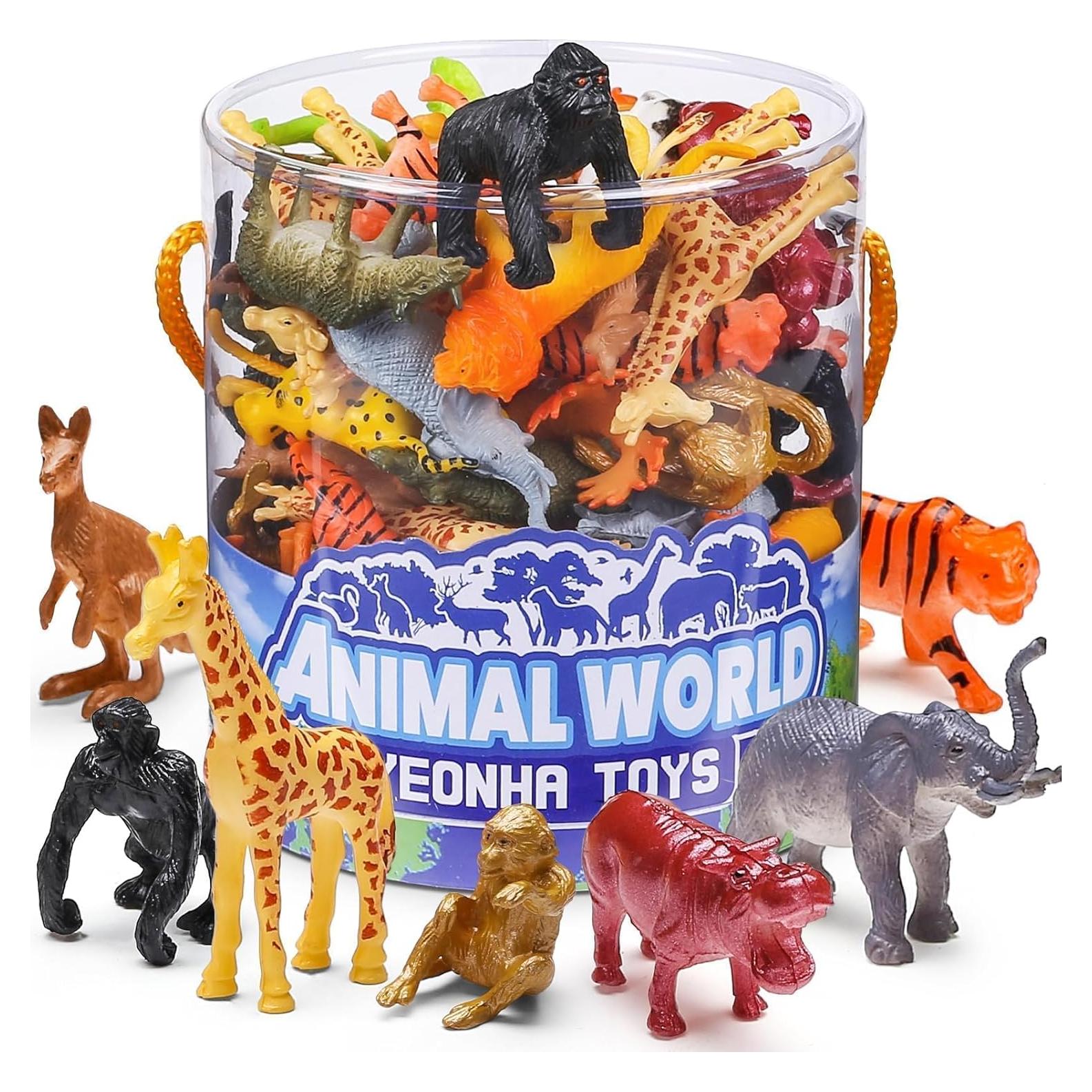 Juego de Animales de Zoo Mini Yeonha Toys 60 Piezas