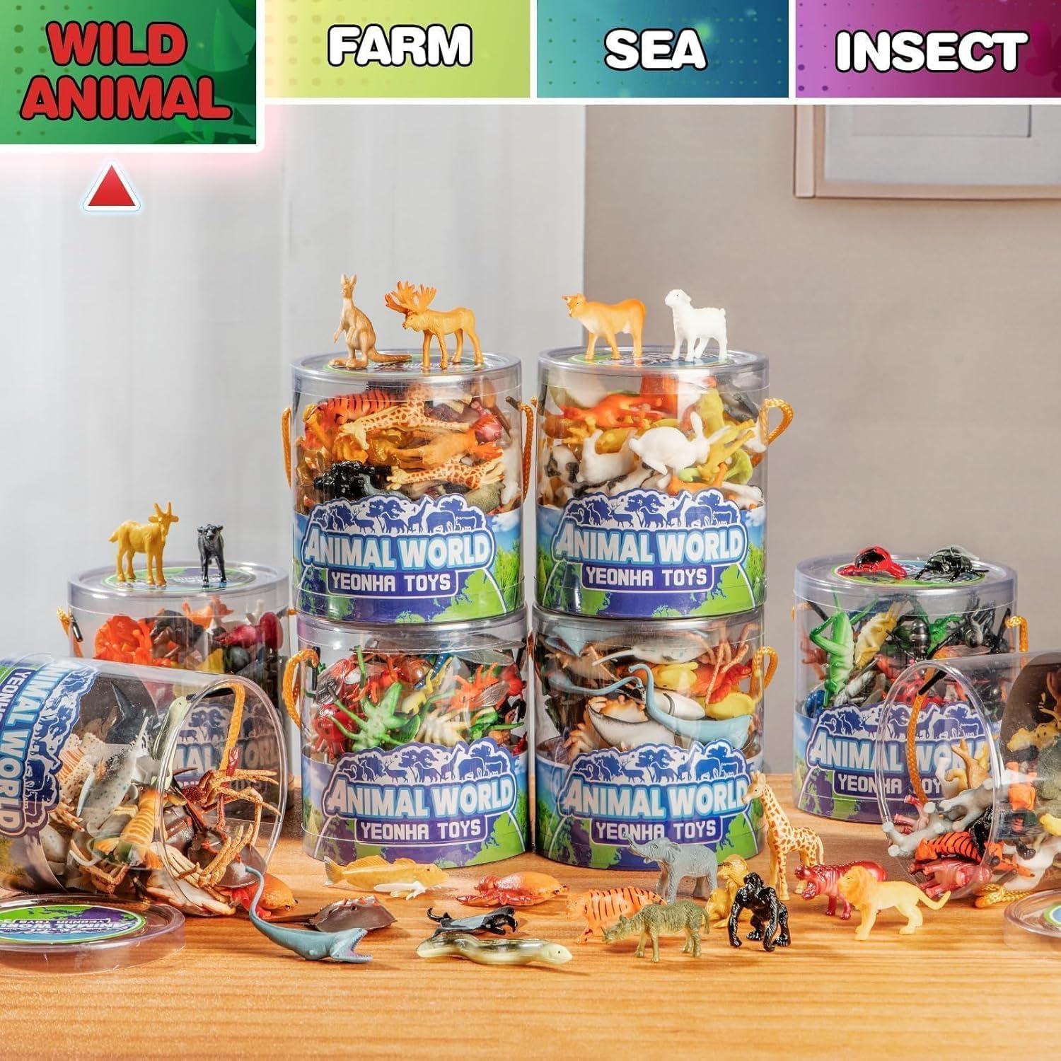 Juego de Animales de Zoo Mini Yeonha Toys 60 Piezas