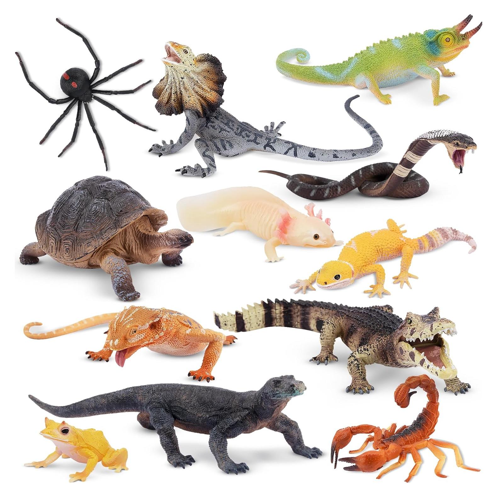 Juego de Figuras de Animales Reptiles TOYMANY 12 PCS