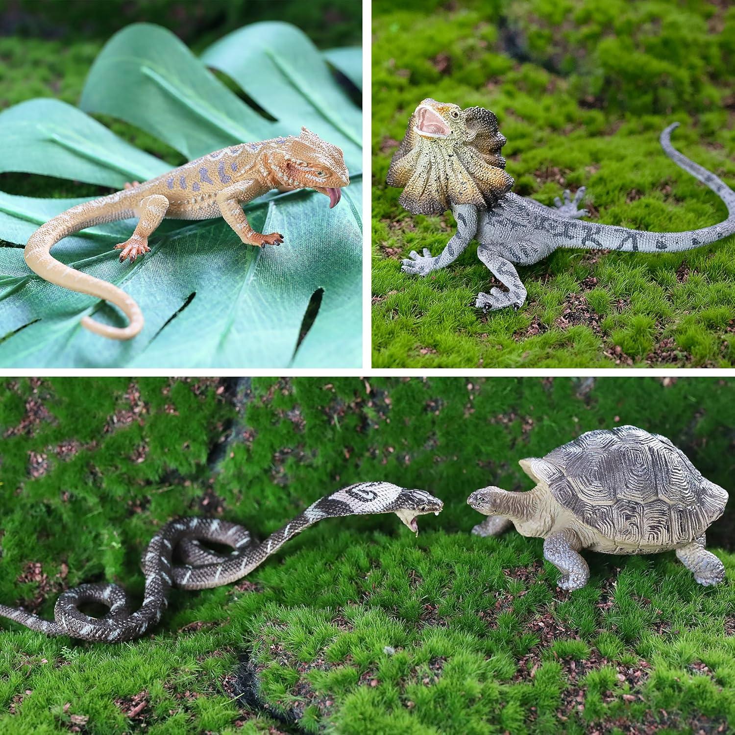 Juego de Figuras de Animales Reptiles TOYMANY 12 PCS