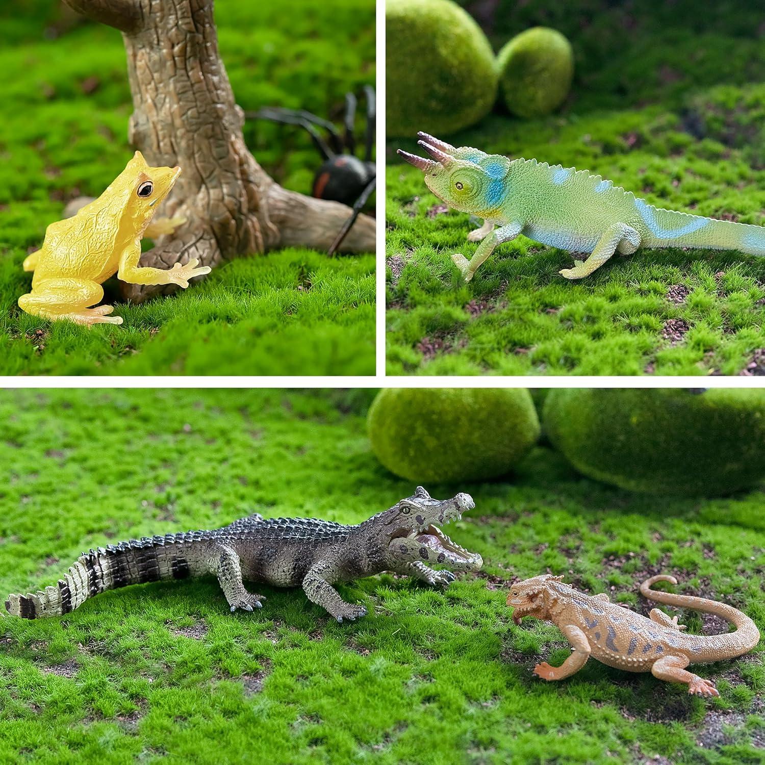 Juego de Figuras de Animales Reptiles TOYMANY 12 PCS