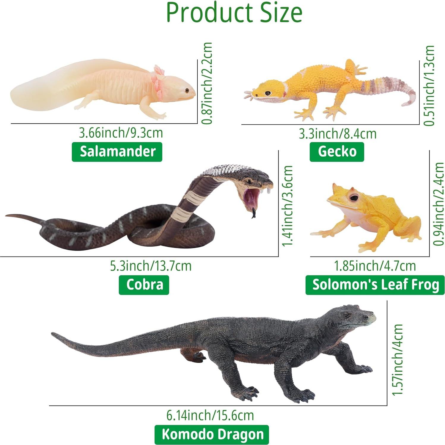 Juego de Figuras de Animales Reptiles TOYMANY 12 PCS