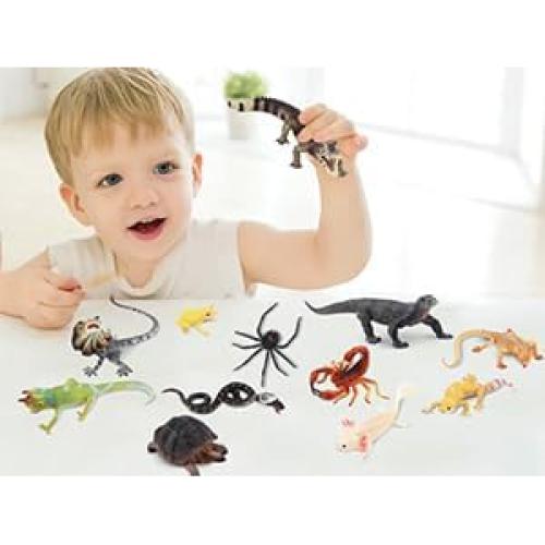 Juego de Figuras de Animales Reptiles TOYMANY 12 PCS