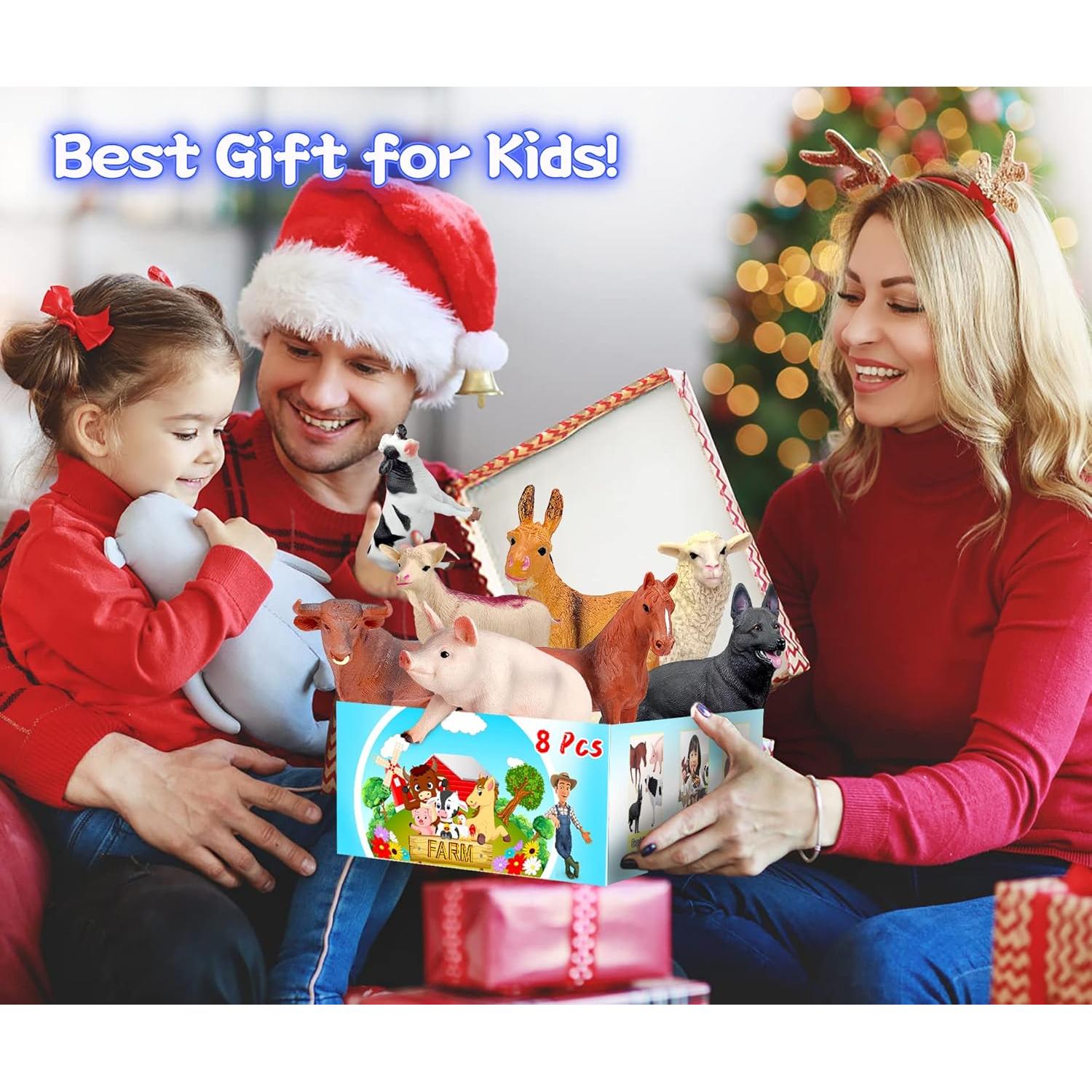 Figuras de Animales de Granja Shantou 8 Piezas 12,7 cm