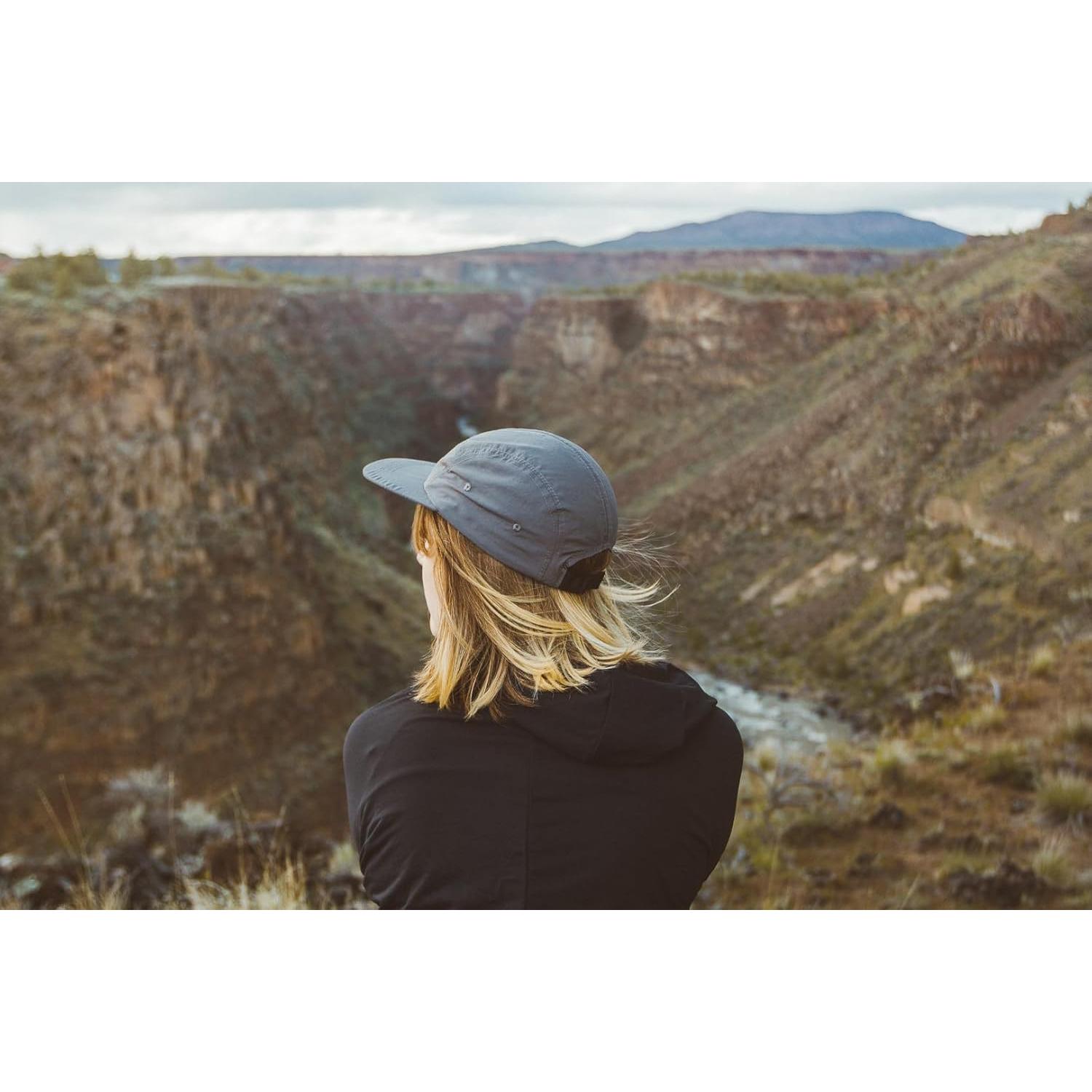 Gorra de Campamento Wallowa 5 Paneles Nylon Gris Basalto