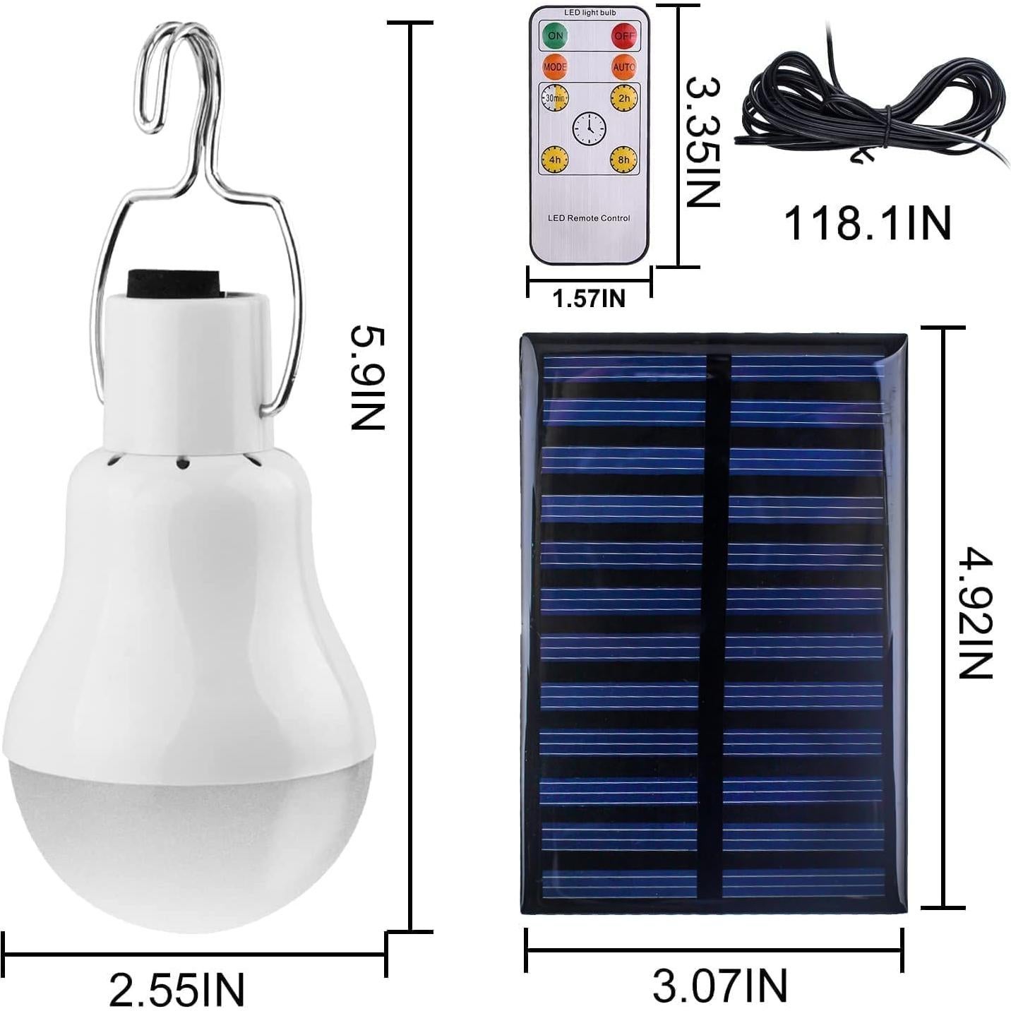 Luz Solar LED Lampelc con Temporizador 40-180 Lúmenes