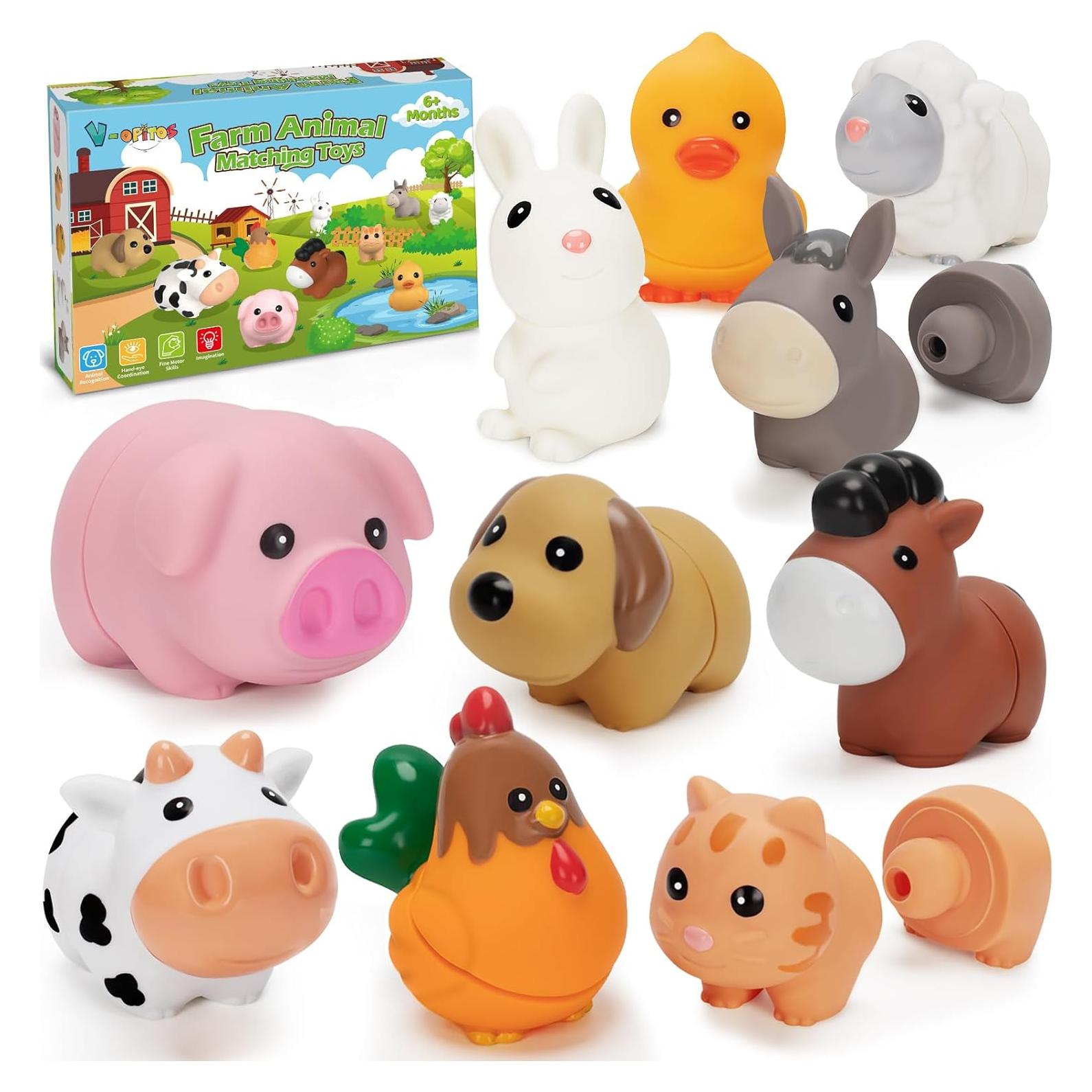 Juguetes de Coincidencia de Animales de Granja V-Opitos - 10 Piezas