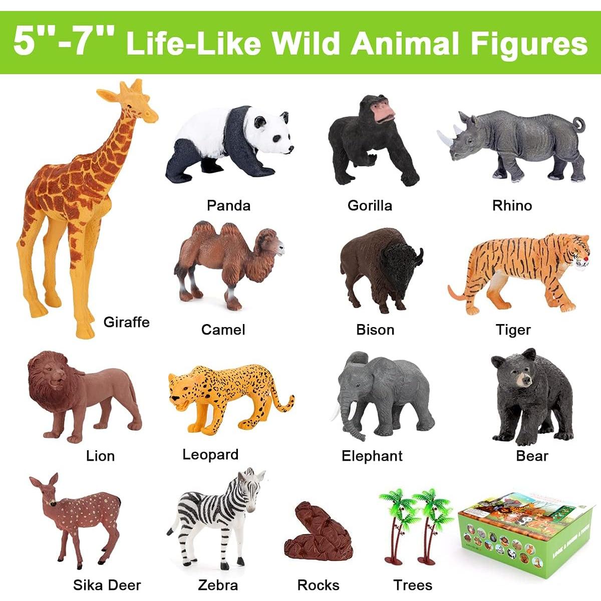 Figuras de Animales de Safari Tudoccy - 13 Piezas Educativas