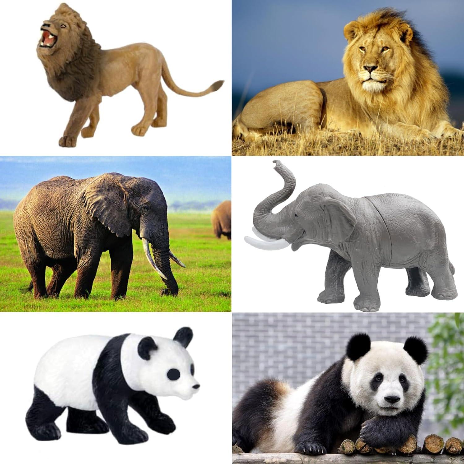 Figuras de Animales de Safari RUSON 12 Pcs Juguetes Educativos
