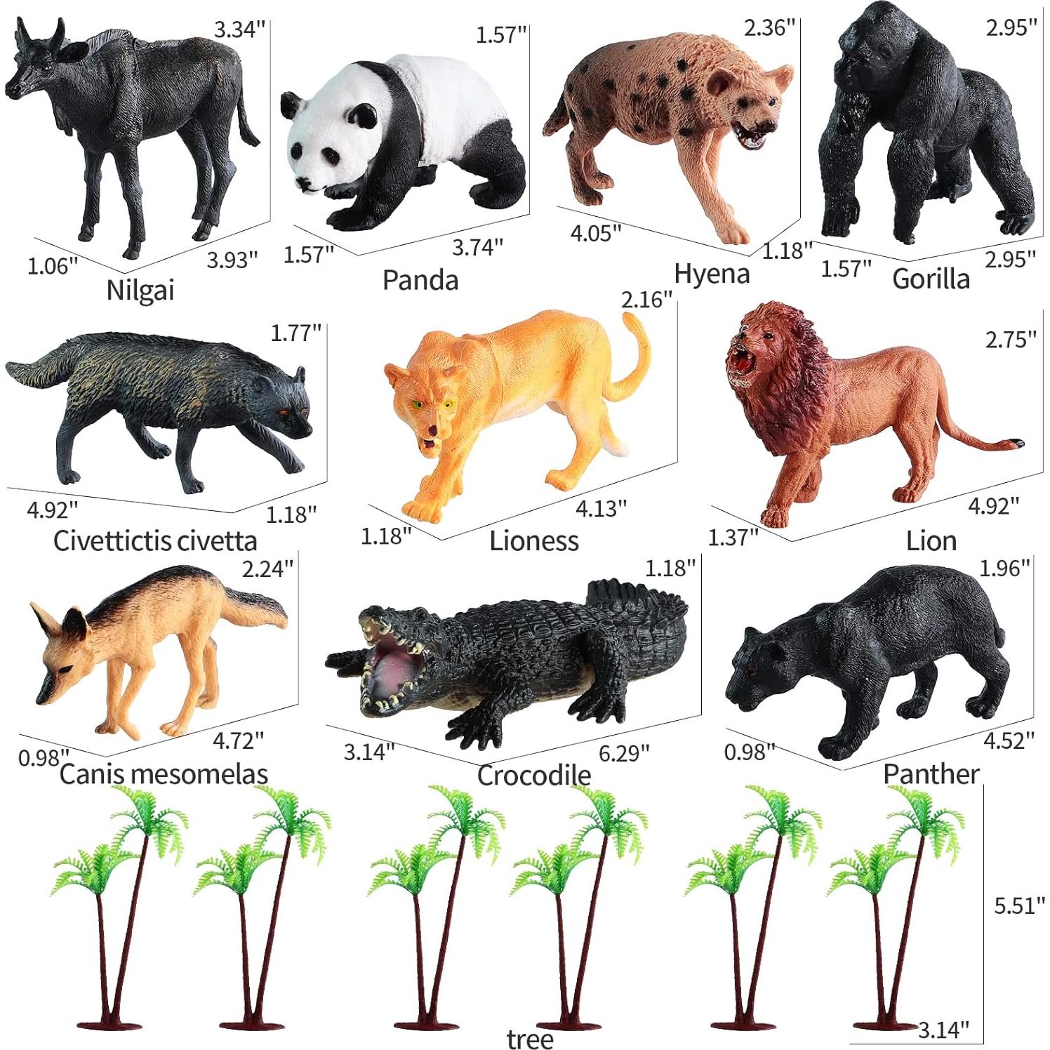 31 Figuras de Animales de Safari EnAuRoL Juguetes Educativos