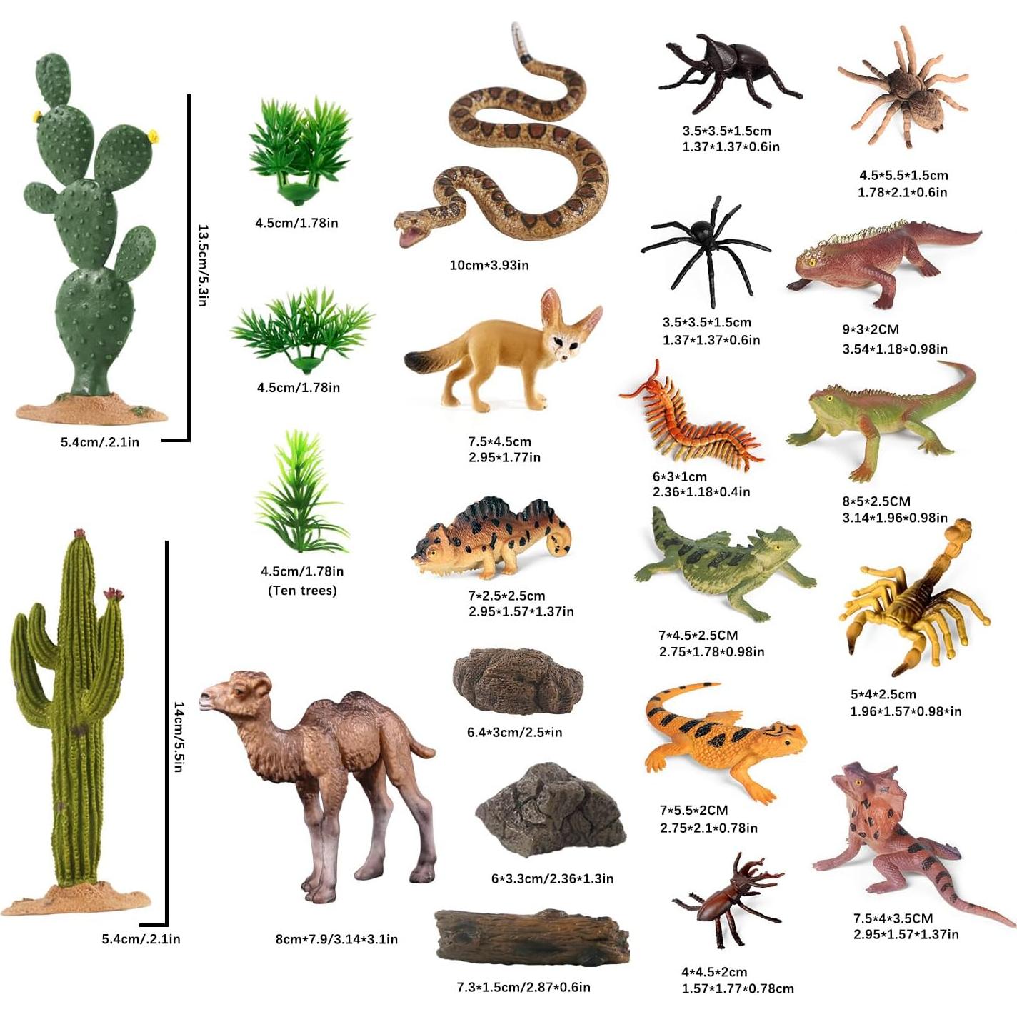 Set de 32 Figuras de Animales del Desierto SIENON