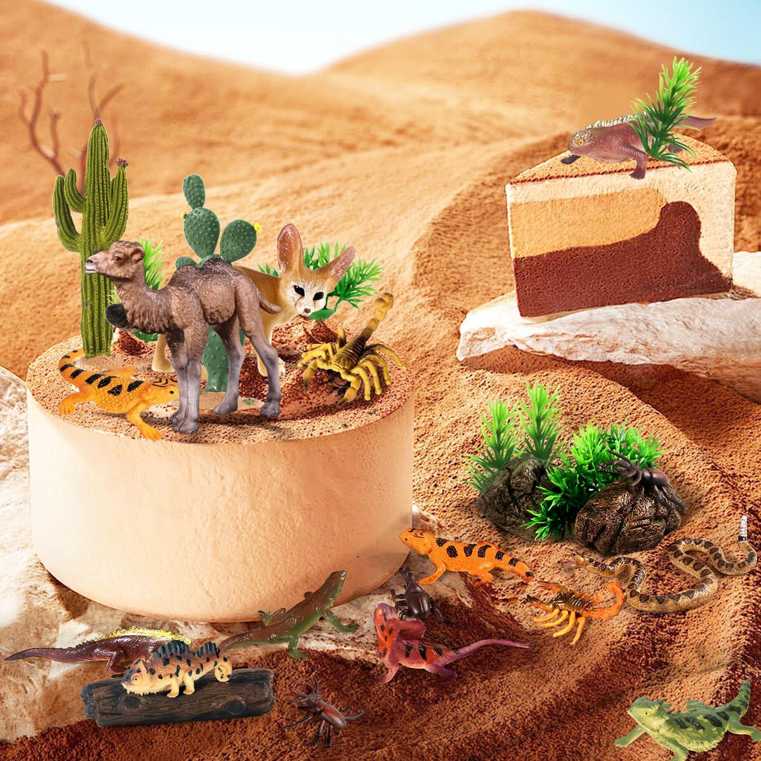 Set de 32 Figuras de Animales del Desierto SIENON