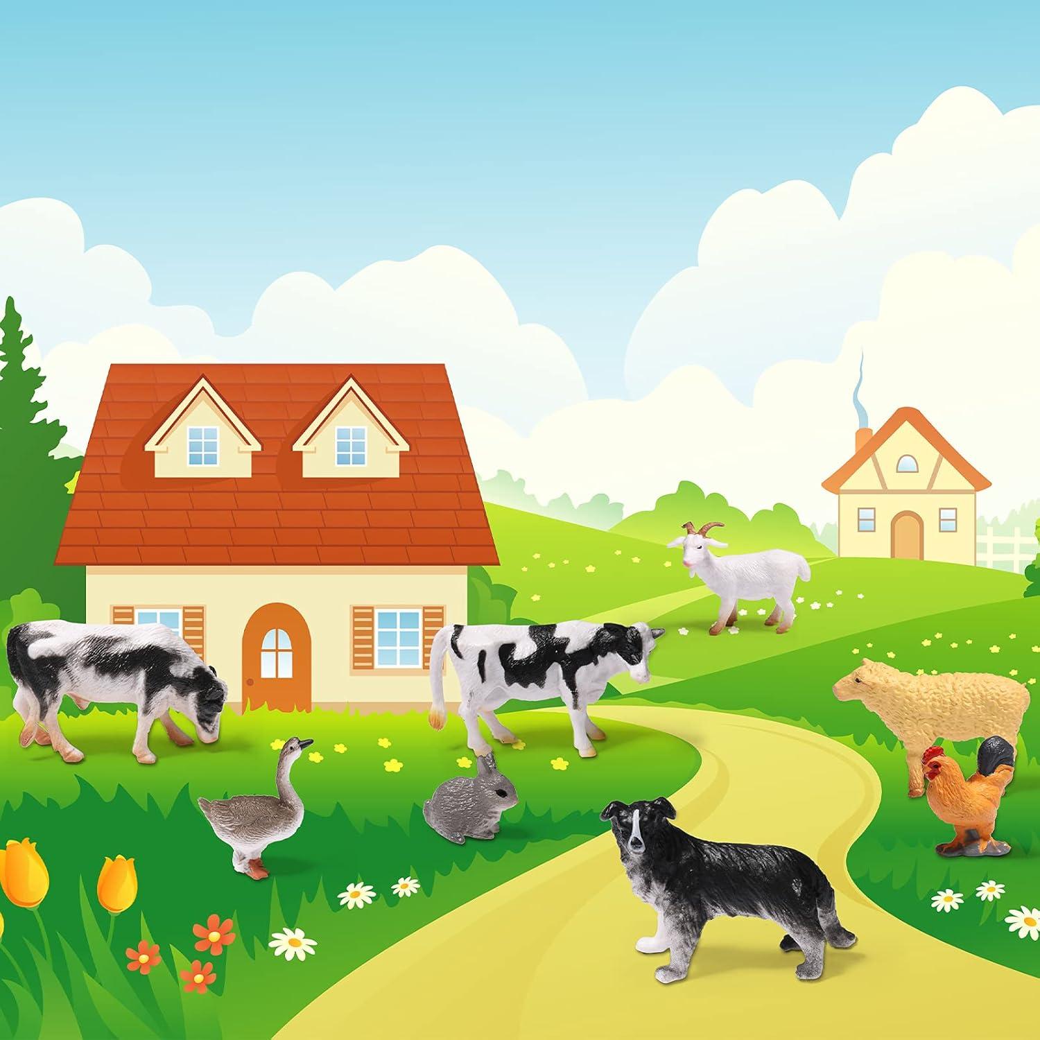 Figuras de Animales Realistas Sumind 16 Pcs Juguetes Educativos