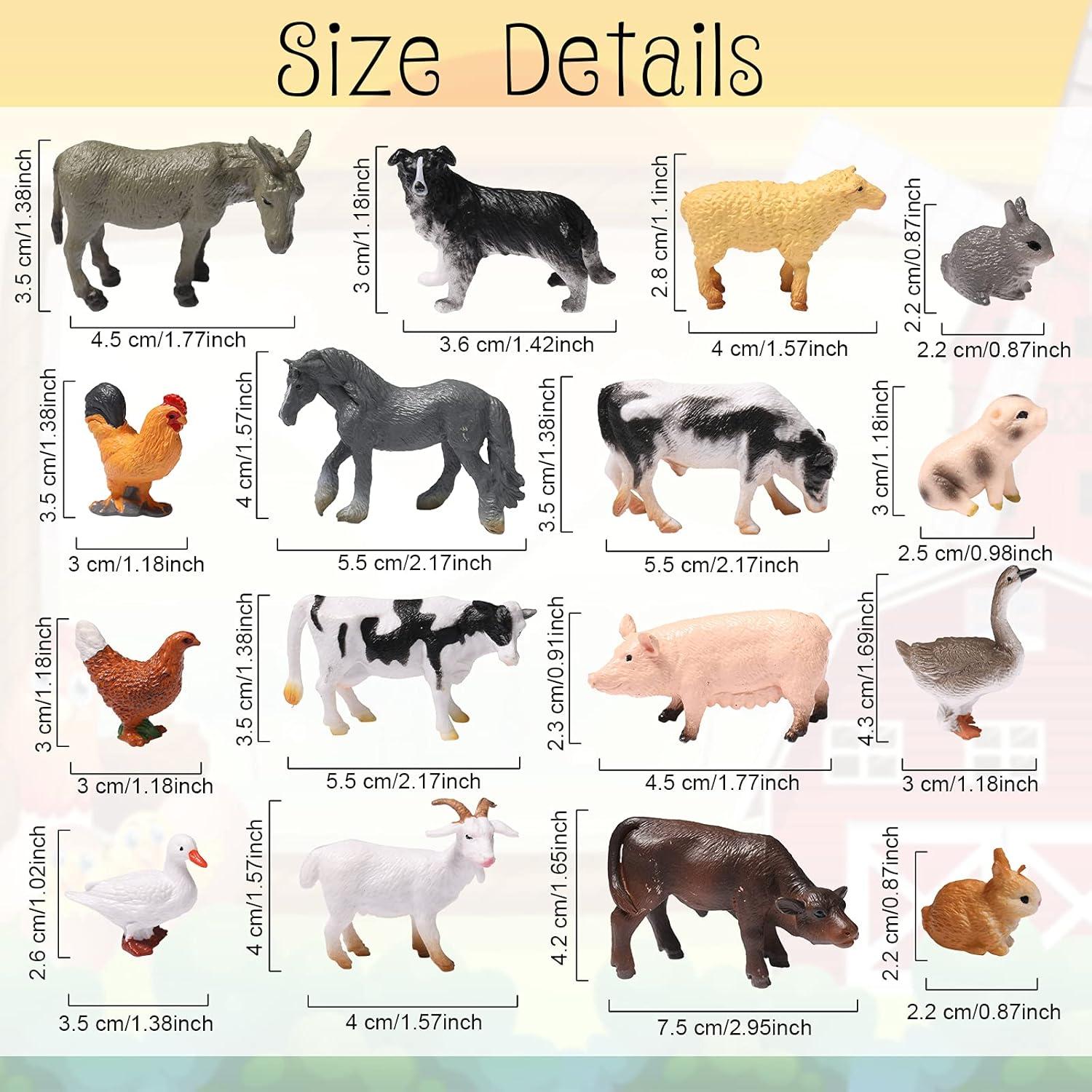 Figuras de Animales Realistas Sumind 16 Pcs Juguetes Educativos