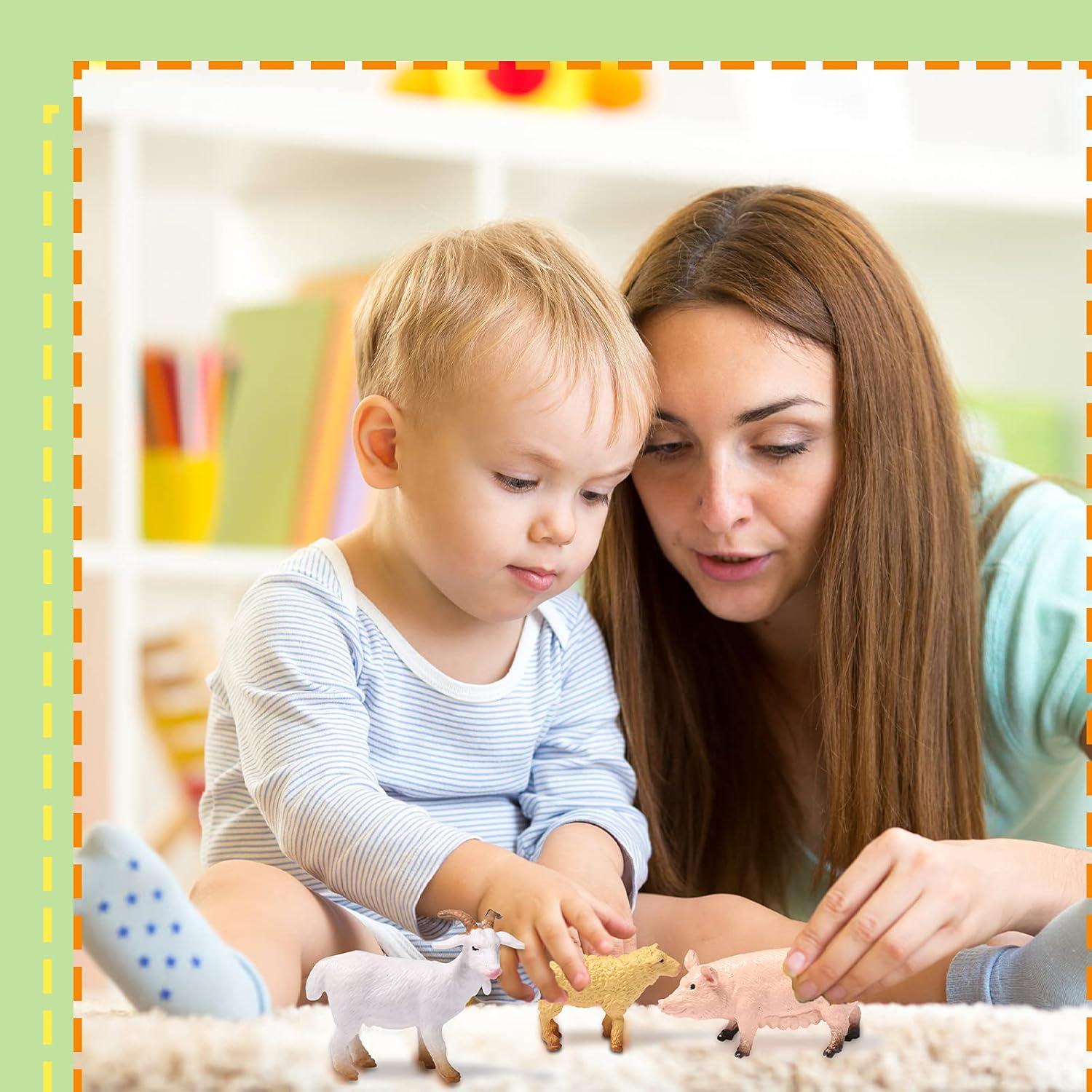 Figuras de Animales Realistas Sumind 16 Pcs Juguetes Educativos