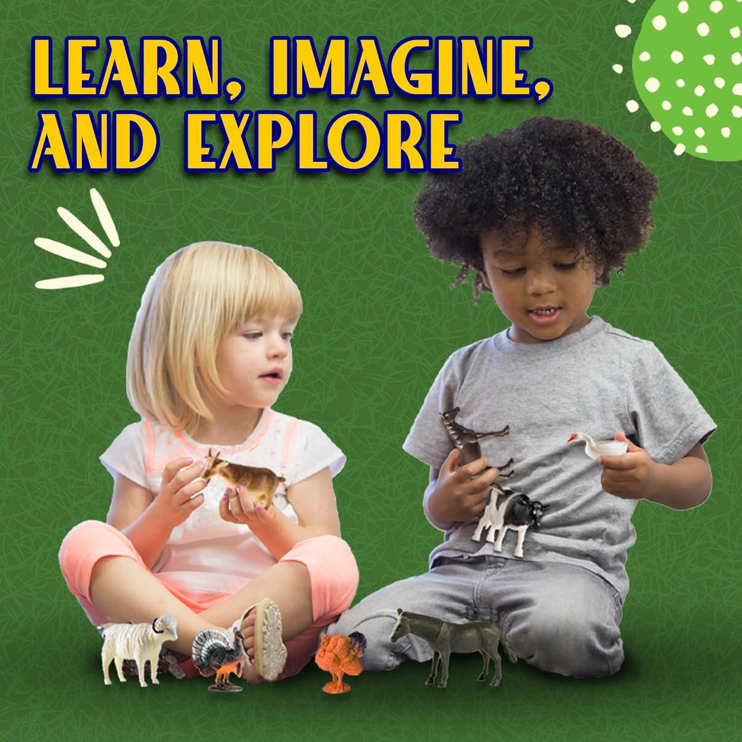 Juguetes de Animales de Granja Bedwina - 12 Figuras Realistas