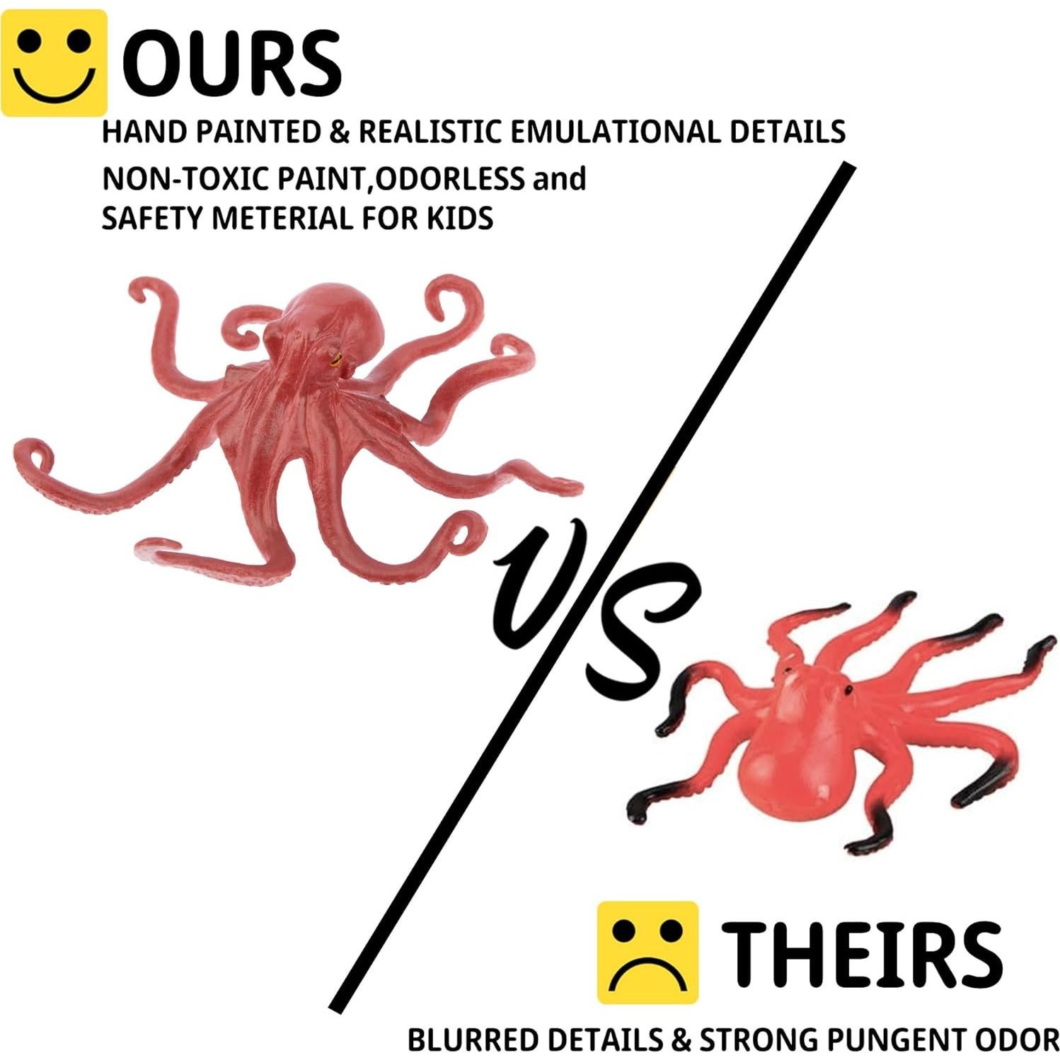 Figuras de Animales Oceánicos TOYMANY 24 Piezas Realistas