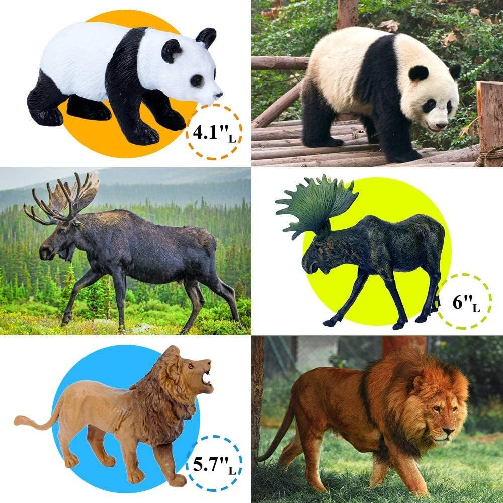 Figuras de Animales de Safari Mini Tudou 12 PCS Jumbo Realistas