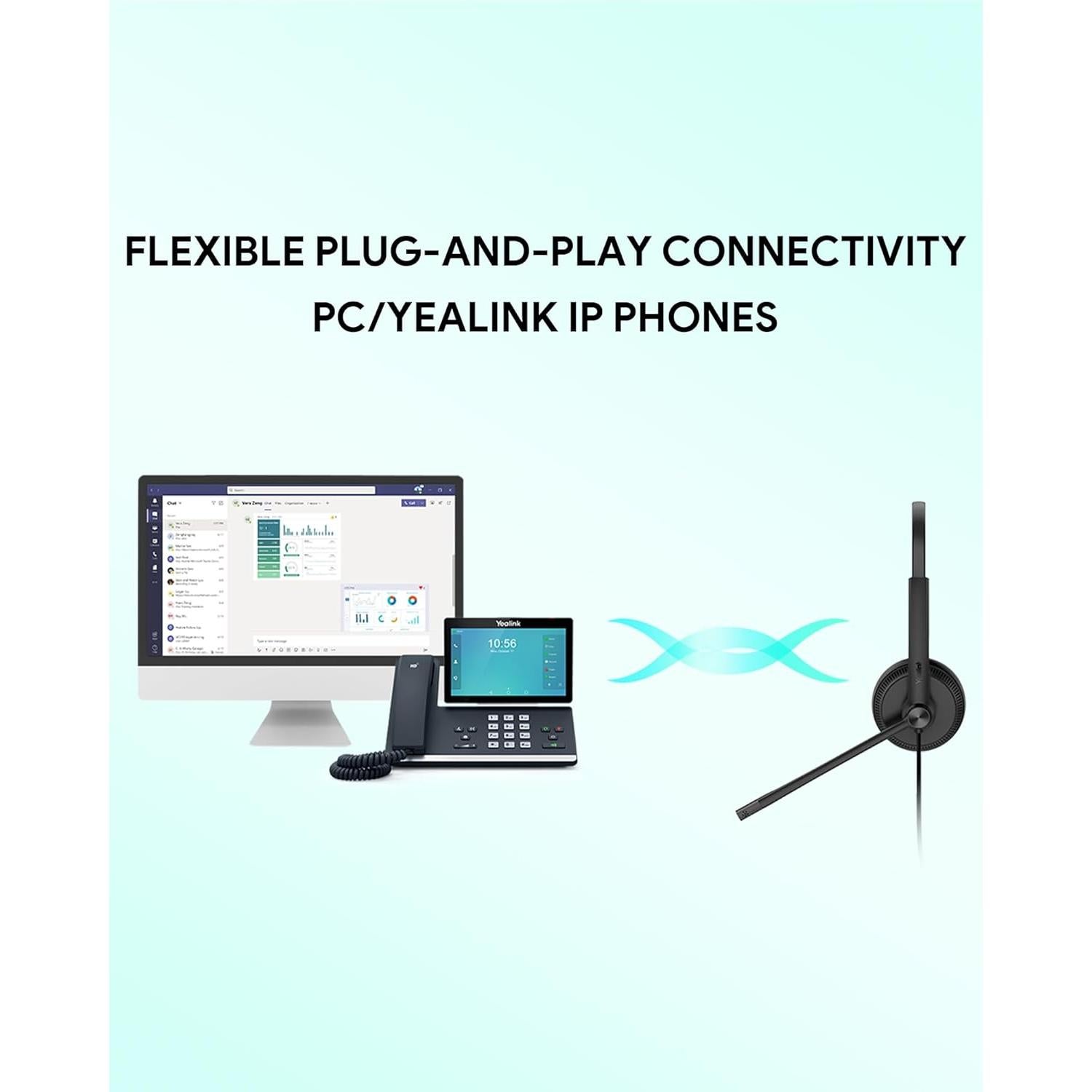 Auricular USB Yealink UH34 con Micrófono Cancelación Ruido