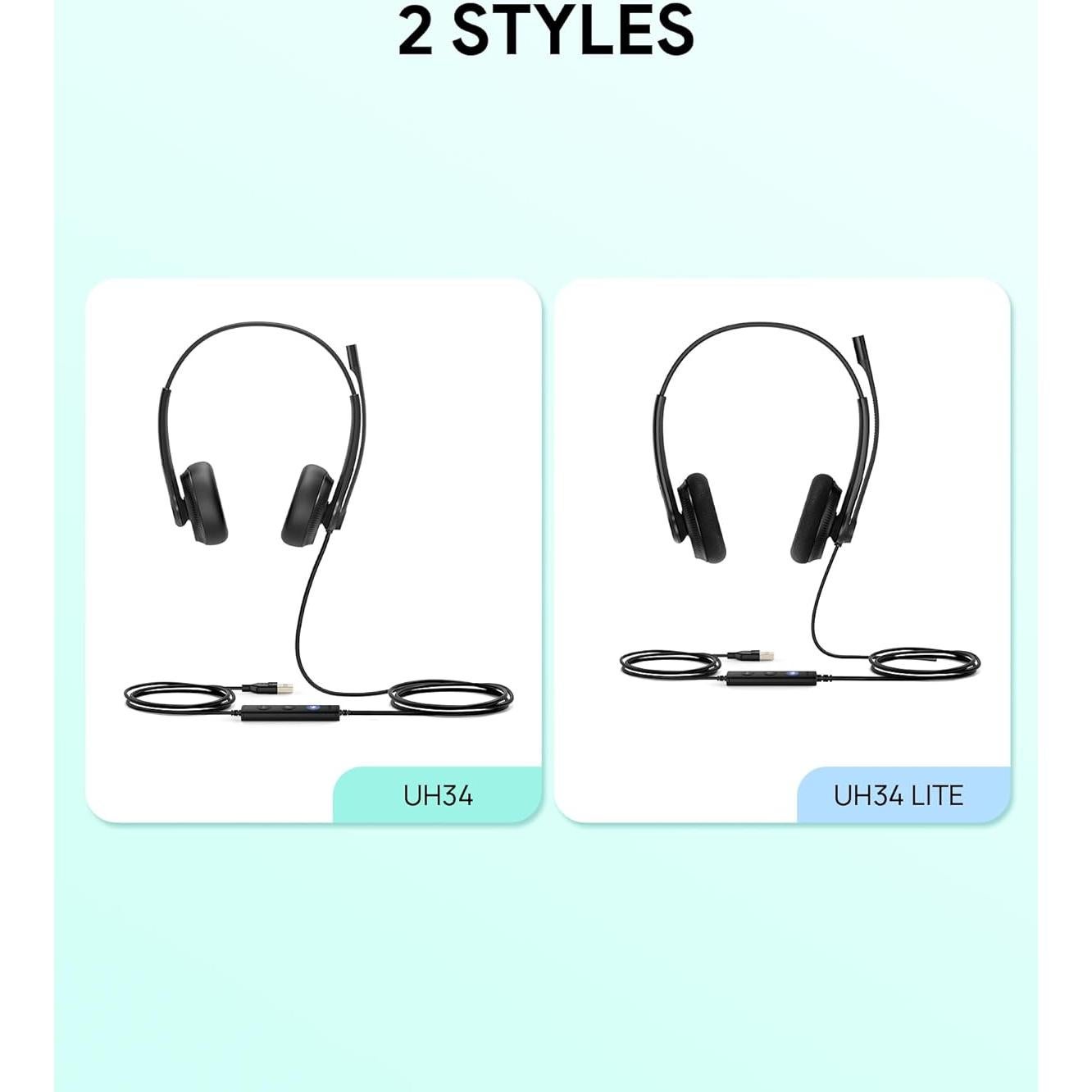 Auricular USB Yealink UH34 con Micrófono Cancelación Ruido