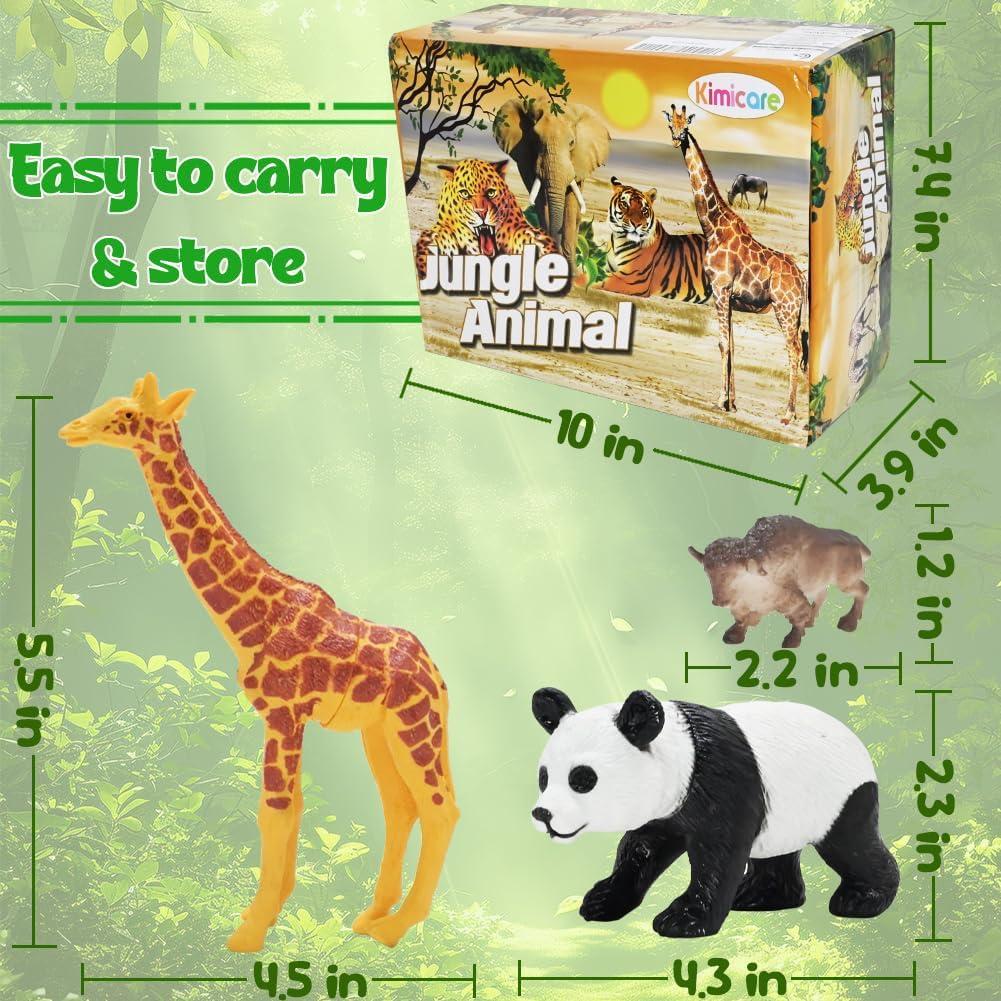 Set 24 Figuras de Animales Safari Jumbo Kimicare 25x19cm